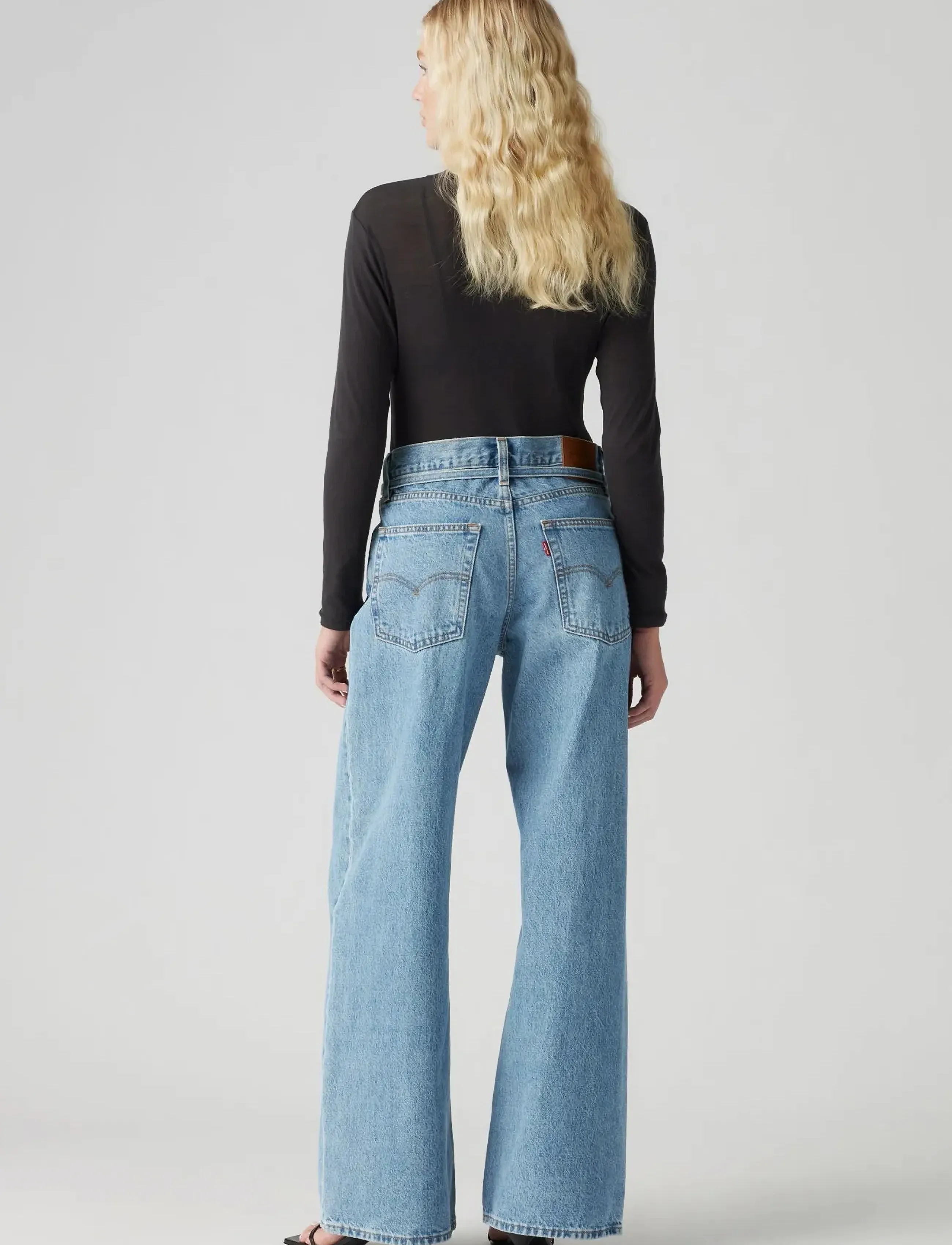 Levi's® - XL STRAIGHT THANKS FRIEND - džinsi ar platām starām - med indigo - worn in - 4