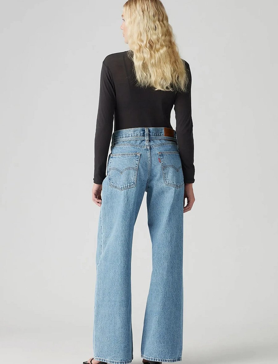 Levi's® - XL STRAIGHT THANKS FRIEND - wide leg jeans - med indigo - worn in - 4