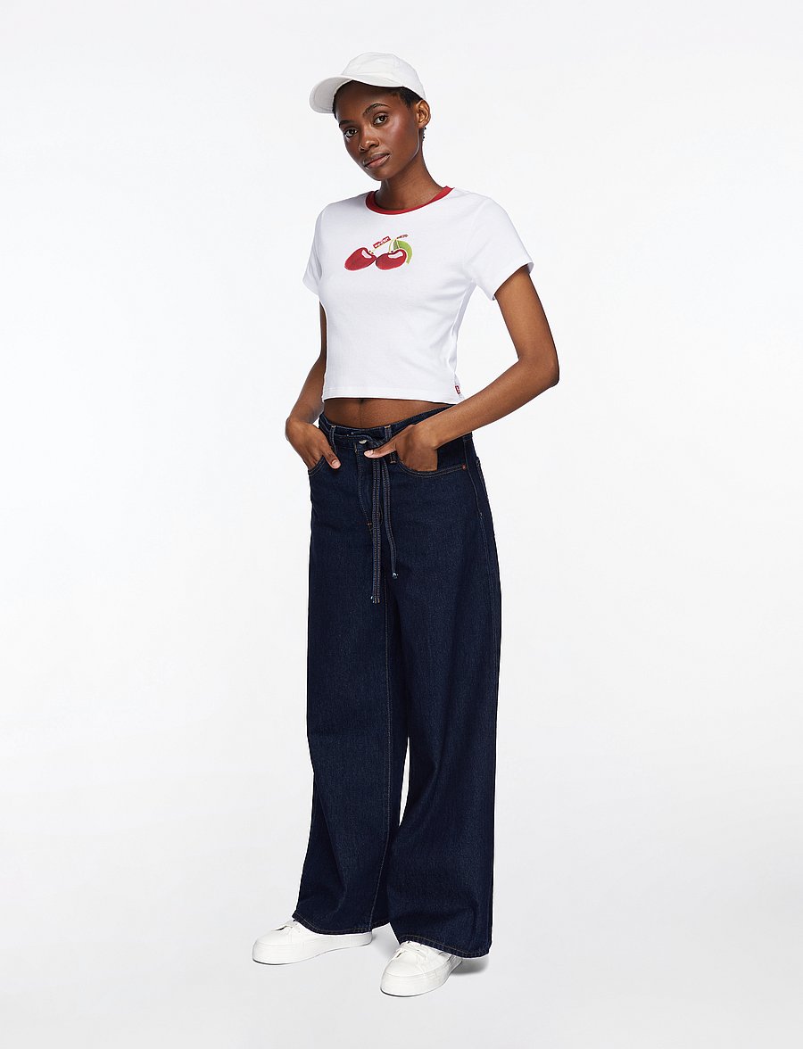 Levi's® - XL STRAIGHT DREAM NICE DREAMS - hosen mit weitem bein - dark indigo - flat finish - 4