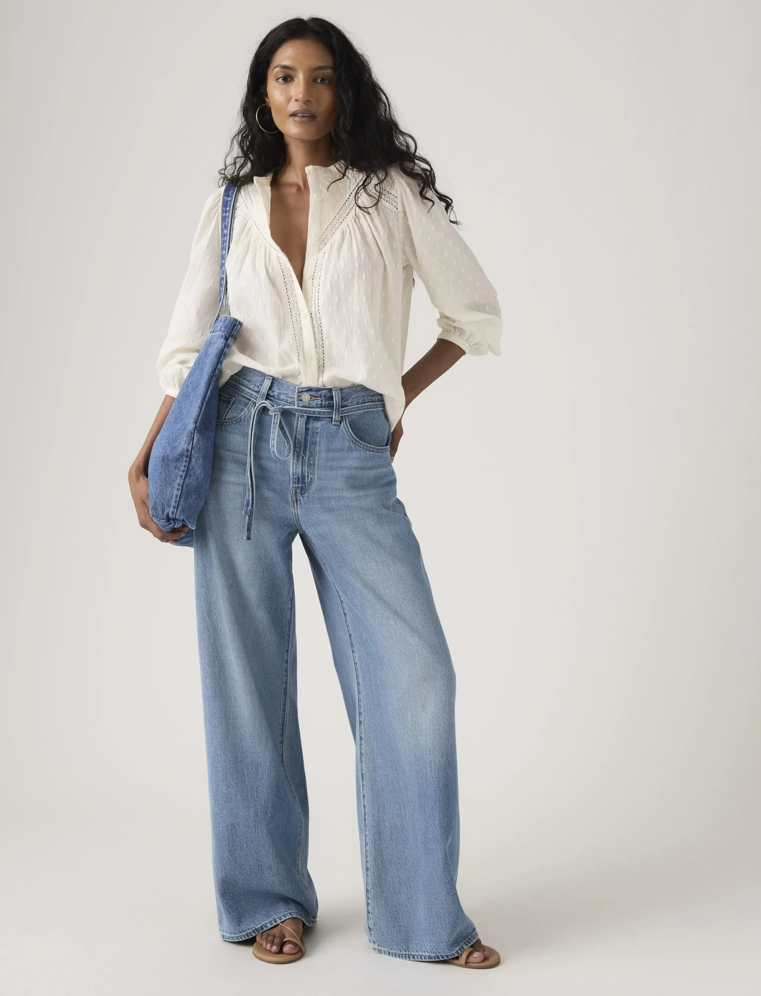 Levi's® XL STRAIGHT GOOD GRADES TENCEL - Jeans - MED INDIGO - WORN IN / blue