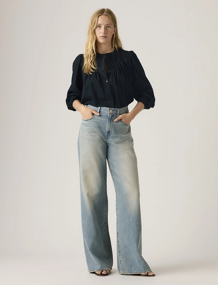 Levi's® - XL STRAIGHT GAMBLE TIME - hosen mit weitem bein - med indigo - worn in - 0