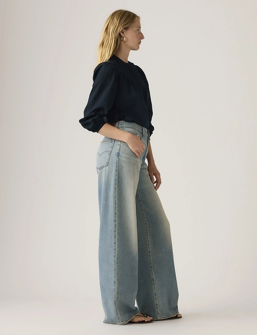 Levi's® - XL STRAIGHT GAMBLE TIME - hosen mit weitem bein - med indigo - worn in - 3