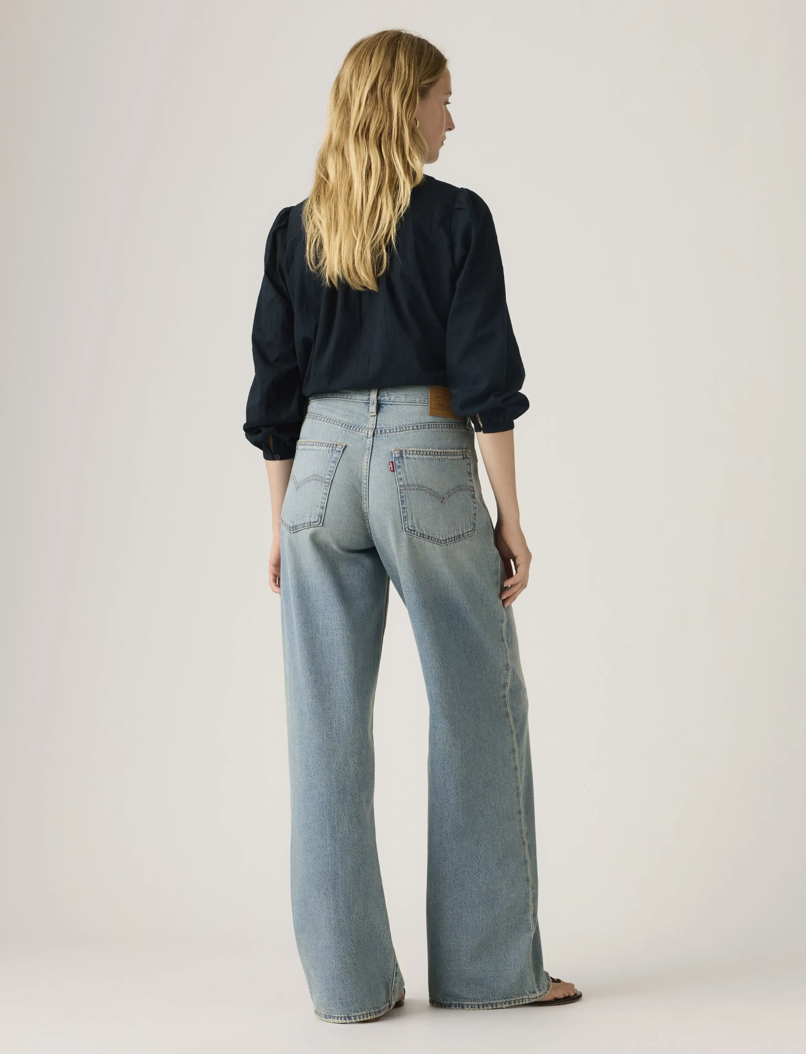 Levi's® - XL STRAIGHT GAMBLE TIME - hosen mit weitem bein - med indigo - worn in - 4