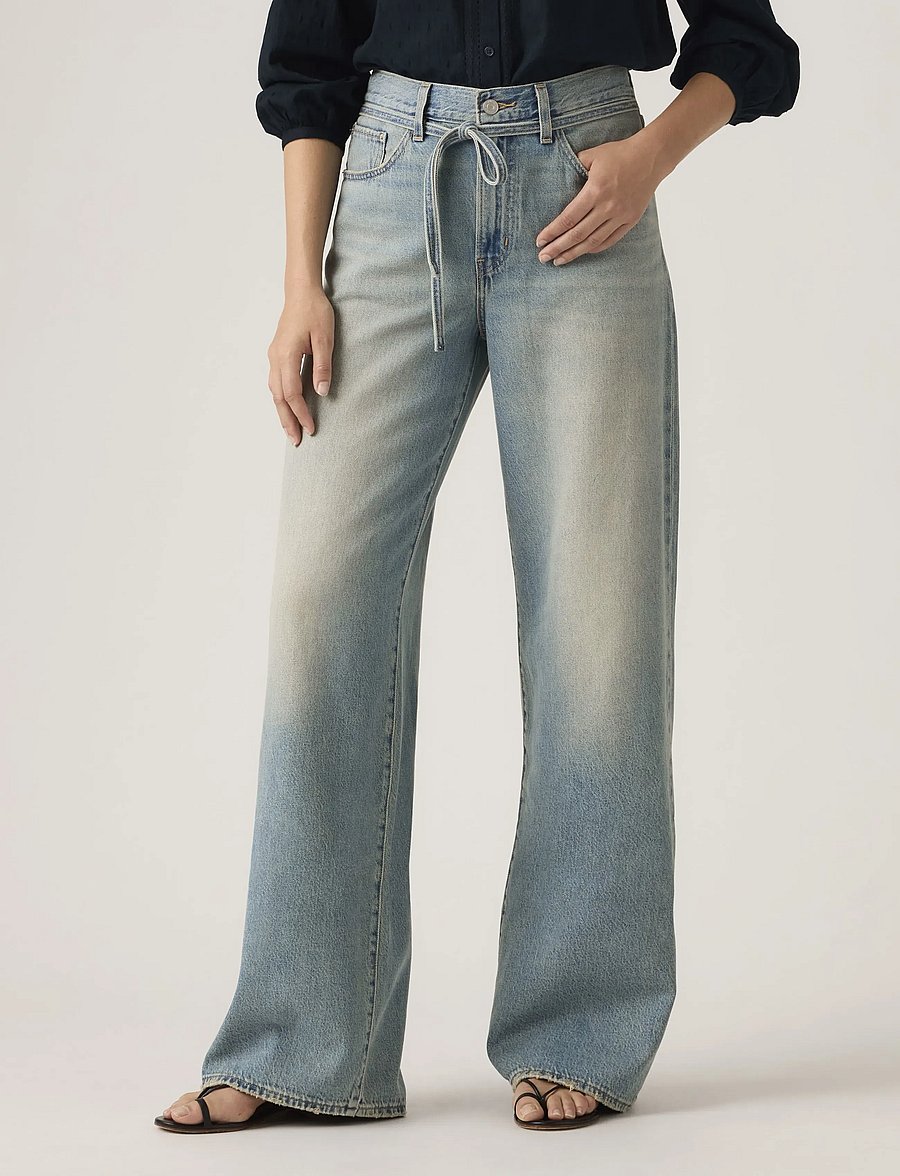 Levi's® - XL STRAIGHT GAMBLE TIME - hosen mit weitem bein - med indigo - worn in - 5