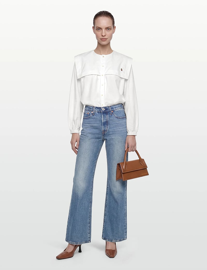 Levi's® - WEDGIE BOOT FAIR POINT PSK - schlaghosen - med indigo - worn in - 0