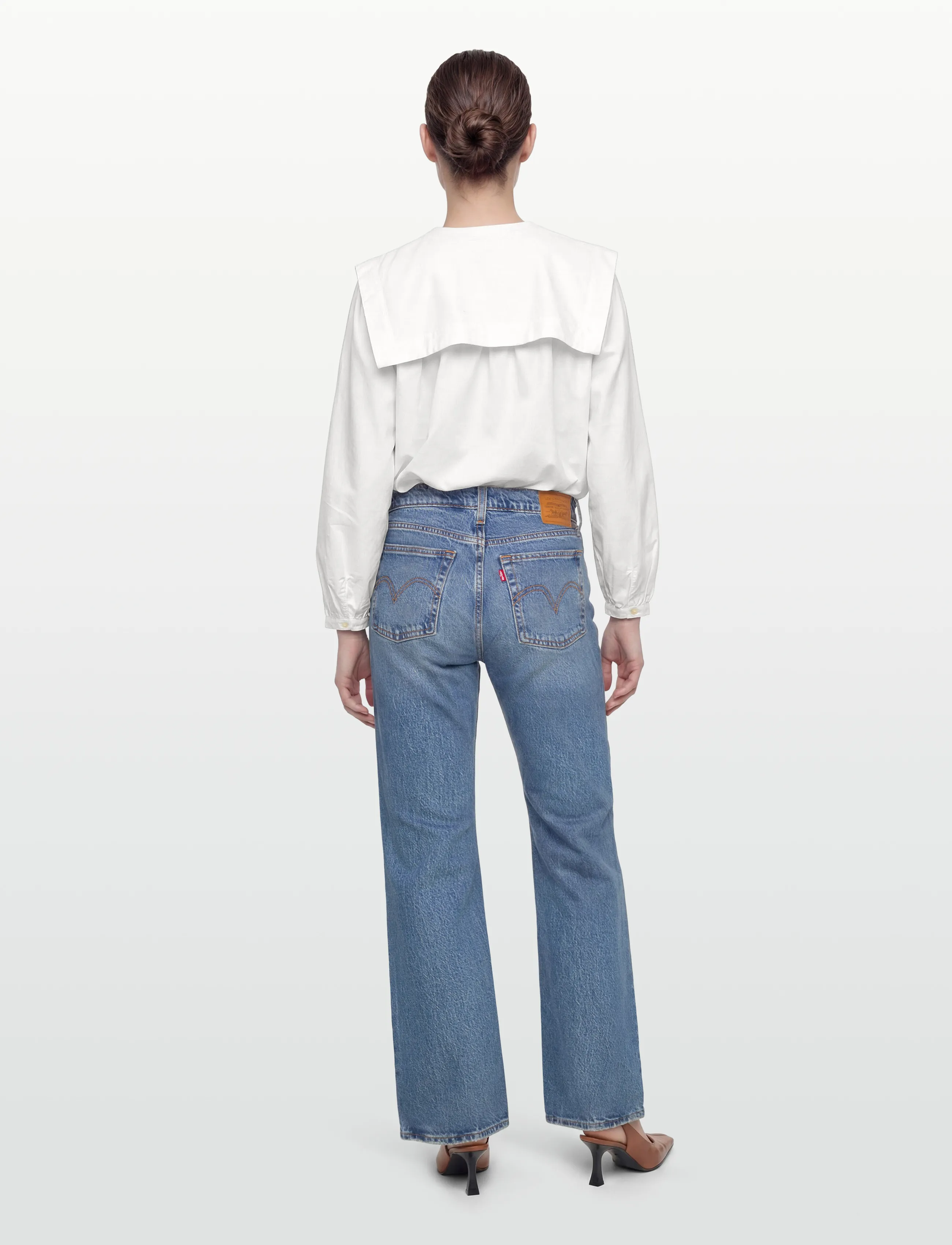 Levi's® - WEDGIE BOOT FAIR POINT PSK - schlaghosen - med indigo - worn in - 4