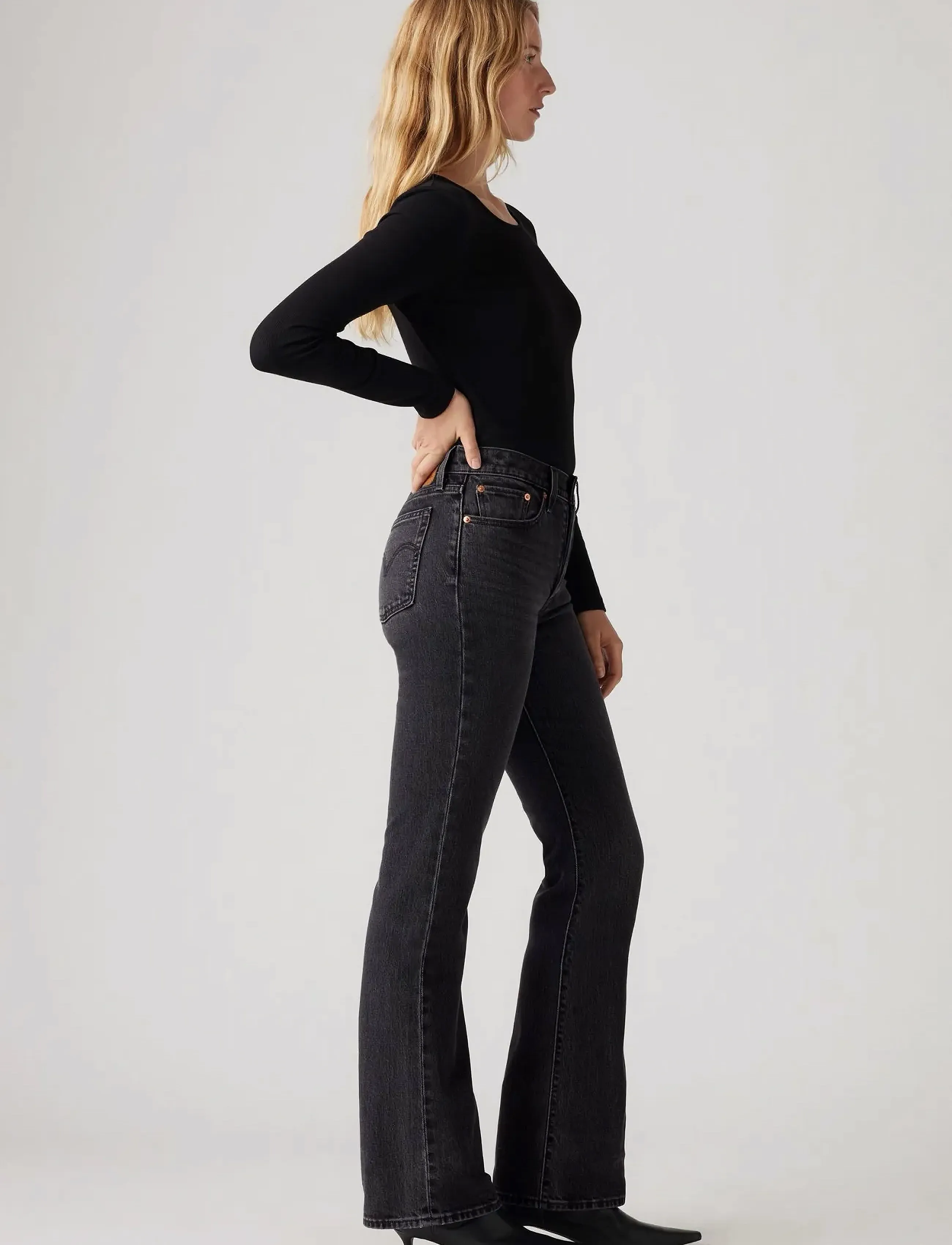 Levi's® - WEDGIE BOOT ON THE TOWN NO CRA - bootcut jeans - blacks - 3