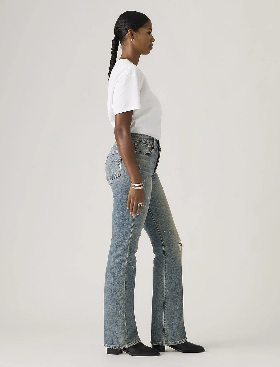 Levi's® - WEDGIE BOOT BITE BACK WB - bootcut jeans - med indigo - worn in - 2