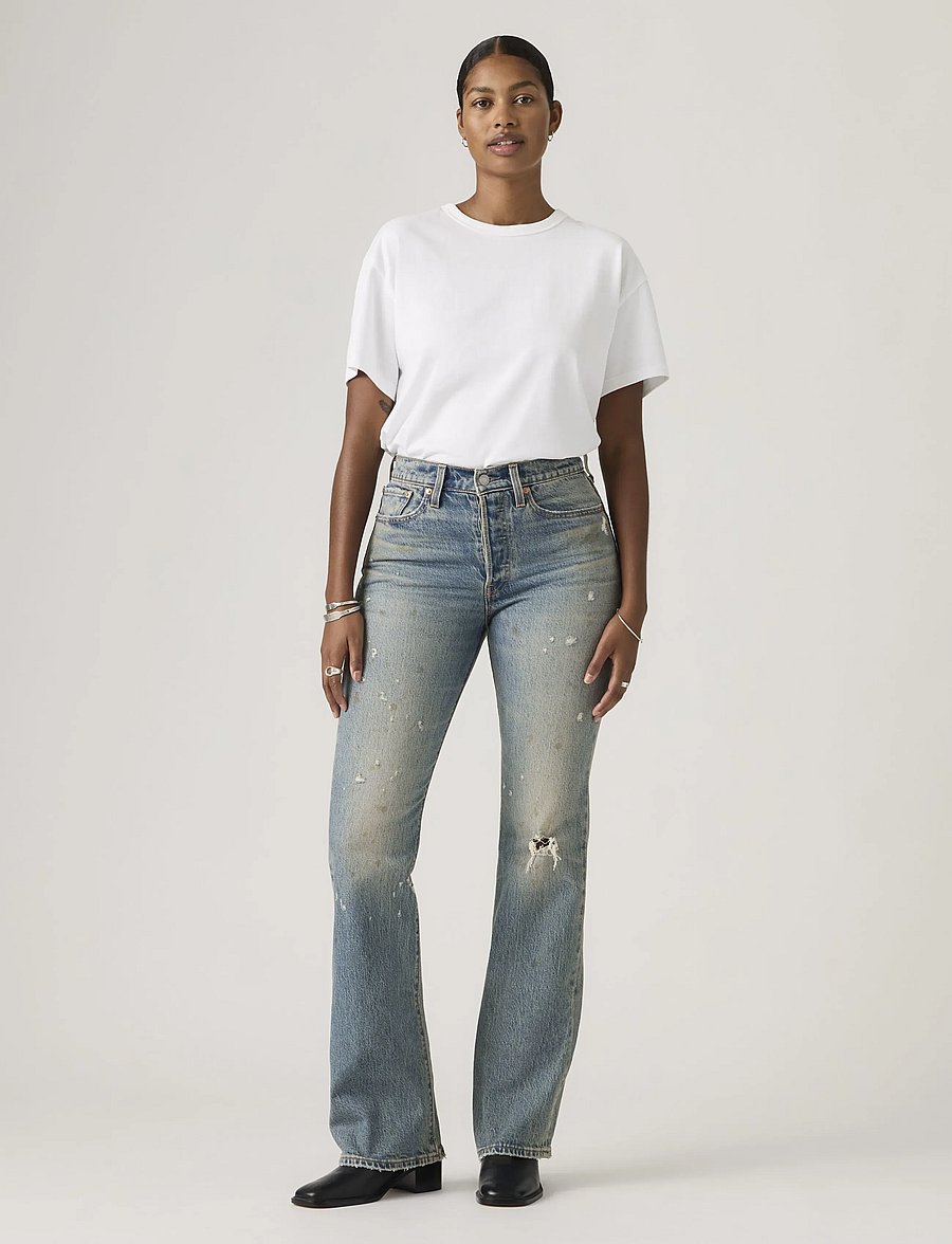 Levi's® - WEDGIE BOOT BITE BACK WB - bootcut jeans - med indigo - worn in - 4