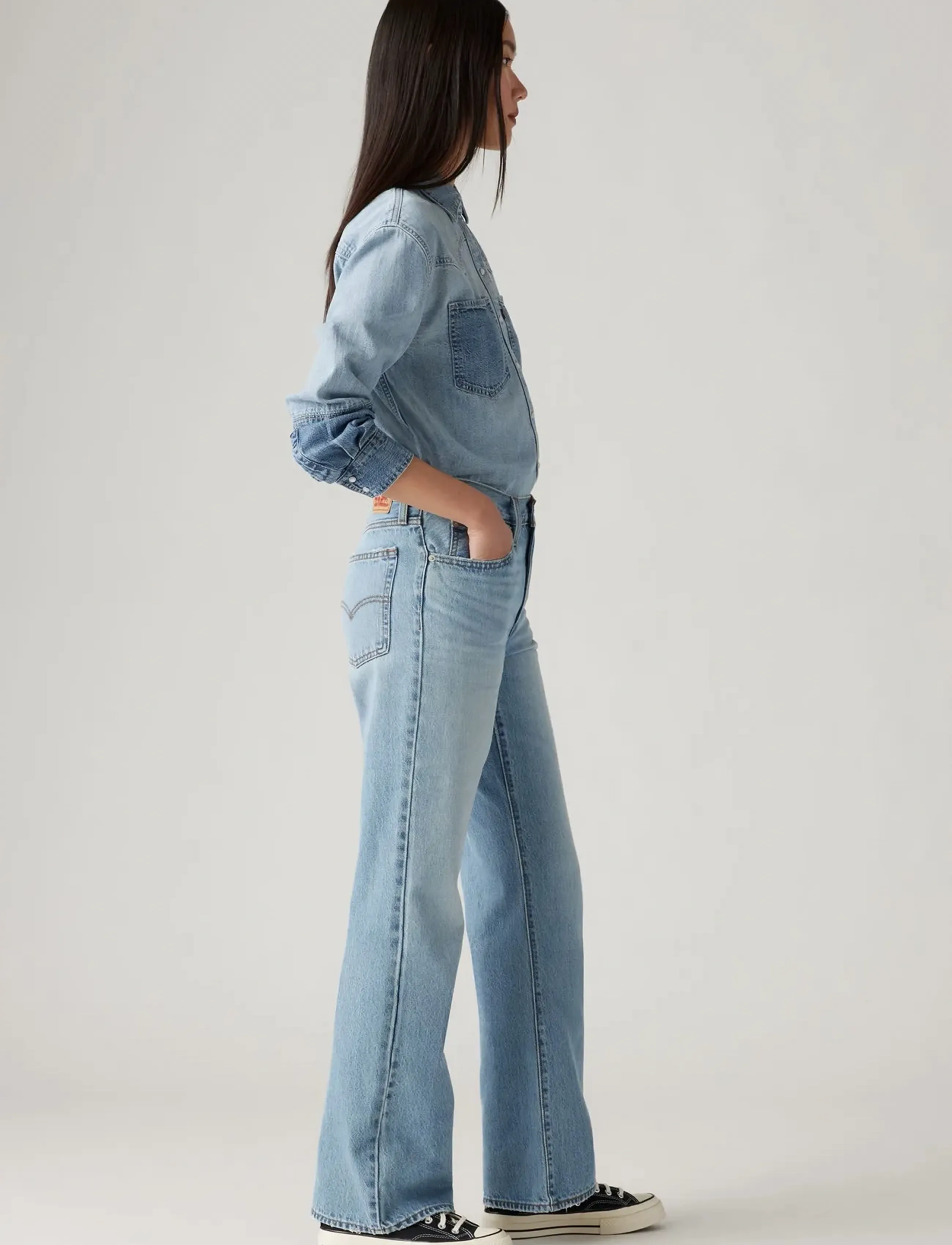 Levi's® - 94 BAGGY BOOT SMILE FOR REAL - med indigo - worn in - 2