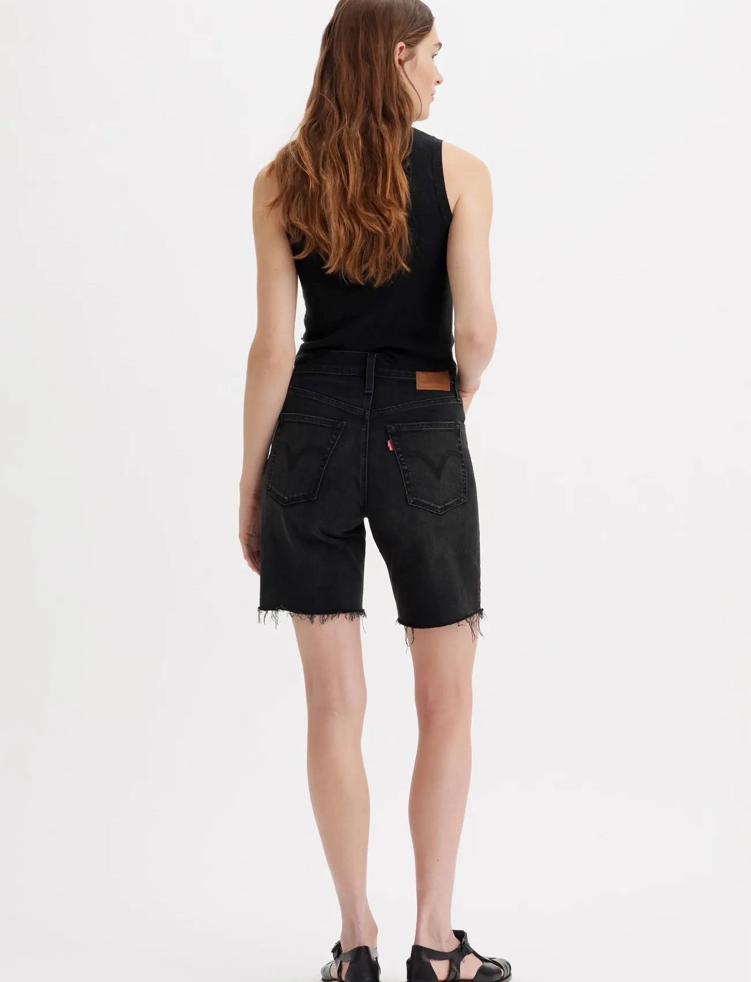 Levi's® - RIBCAGE BERMUDA SHORT GOTH PRI - blacks - 4