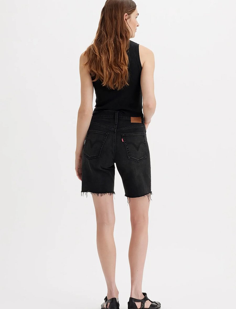 Levi's® - RIBCAGE BERMUDA SHORT GOTH PRI - jeansshorts - blacks - 4