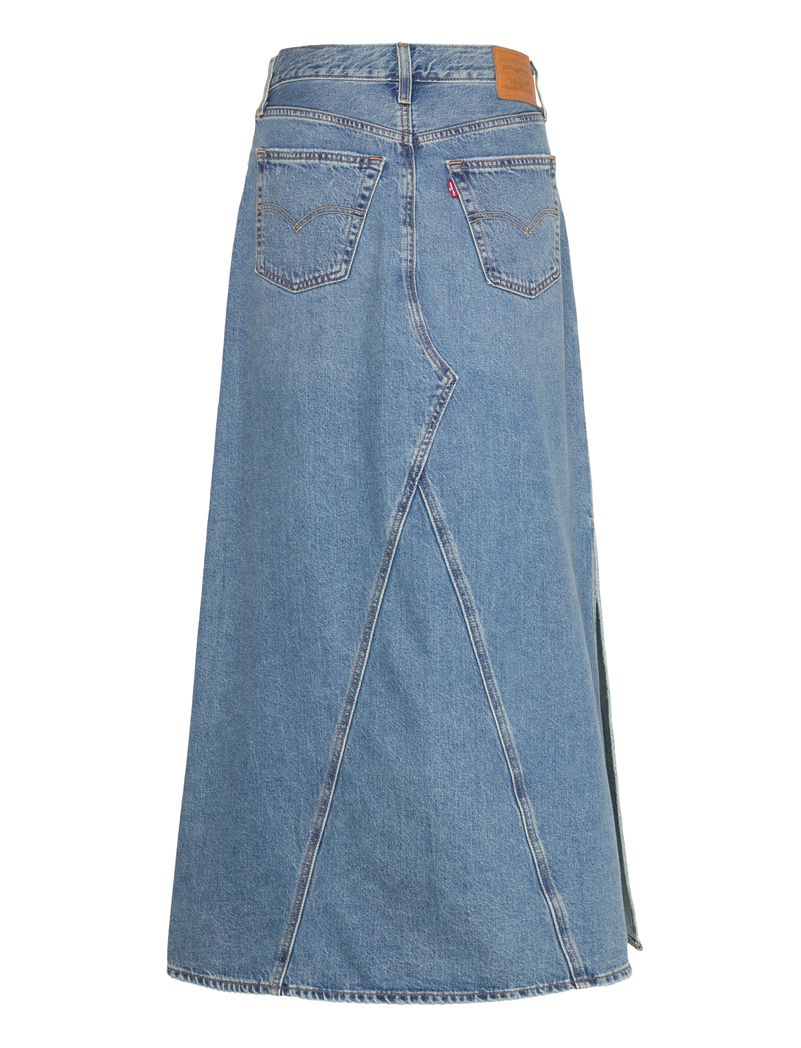 Levi's® - ICONIC LONG SKIRT W/SLIT VERIF - jeansröcke - med indigo - worn in - 2