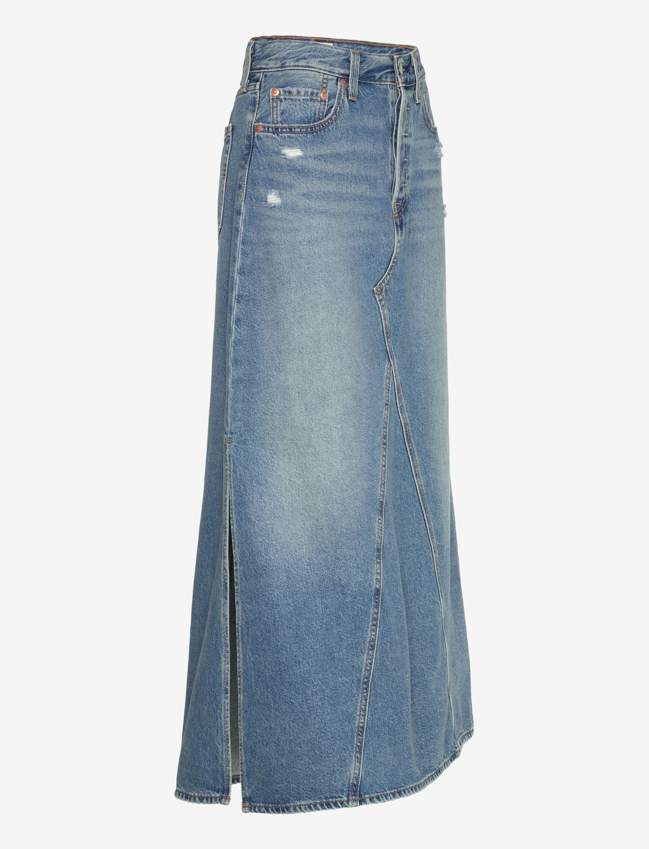Levi's® - ICONIC LONG SKIRT W/SLIT VERIF - jeansröcke - med indigo - worn in - 3