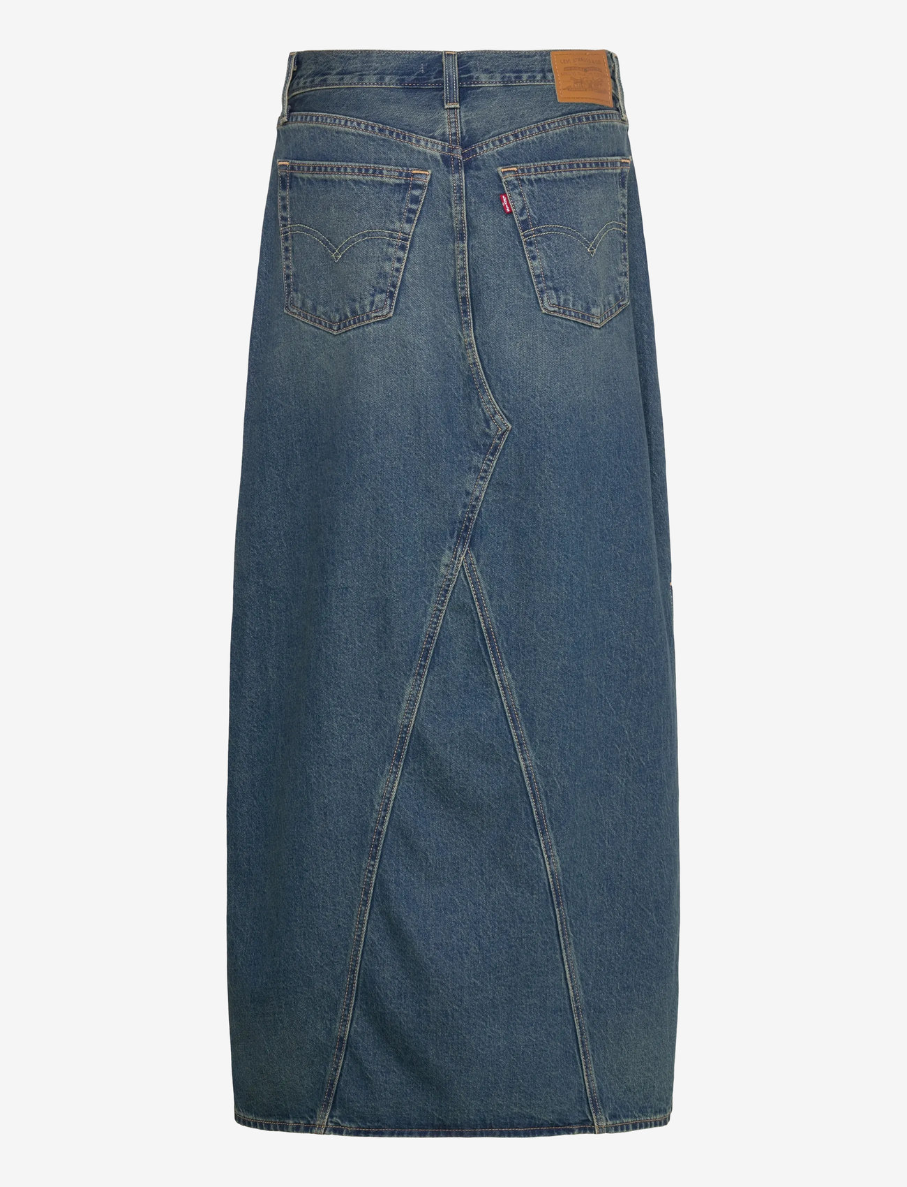 Levi's® - ICONIC LONG SKIRT W/SLIT LONG - teksaseelikud - med indigo - worn in - 2