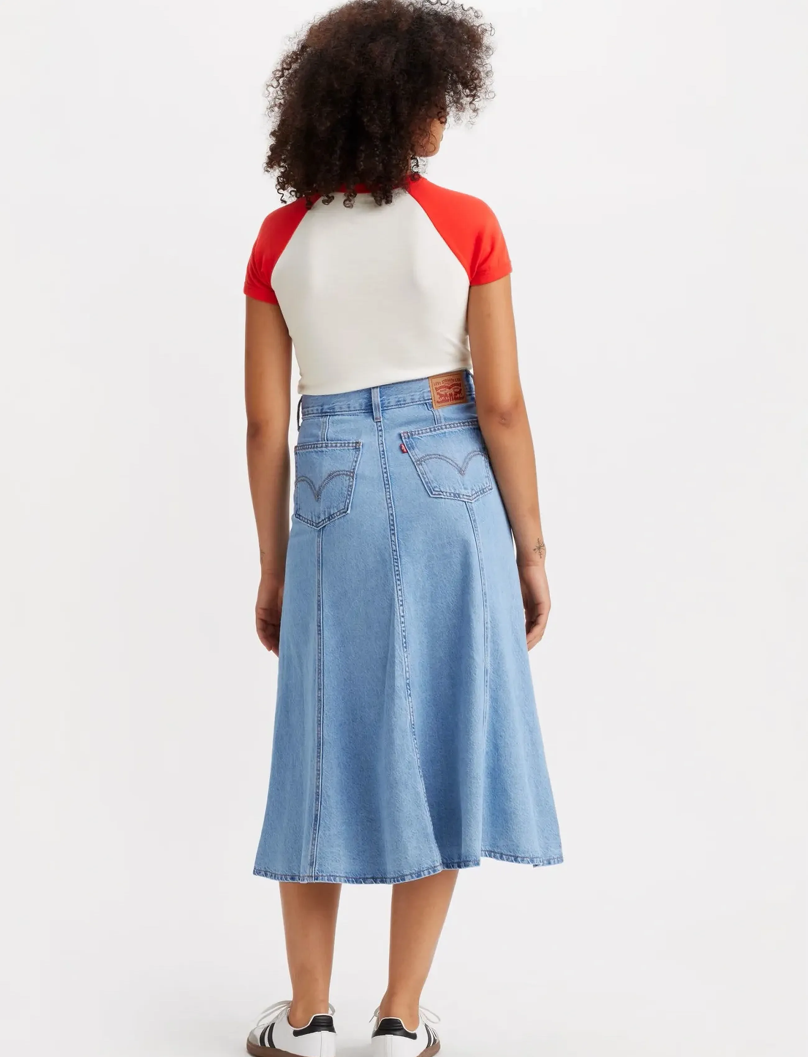 Levi's® - FIT AND FLARE SKIRT I WILL - med indigo - flat finish - 4
