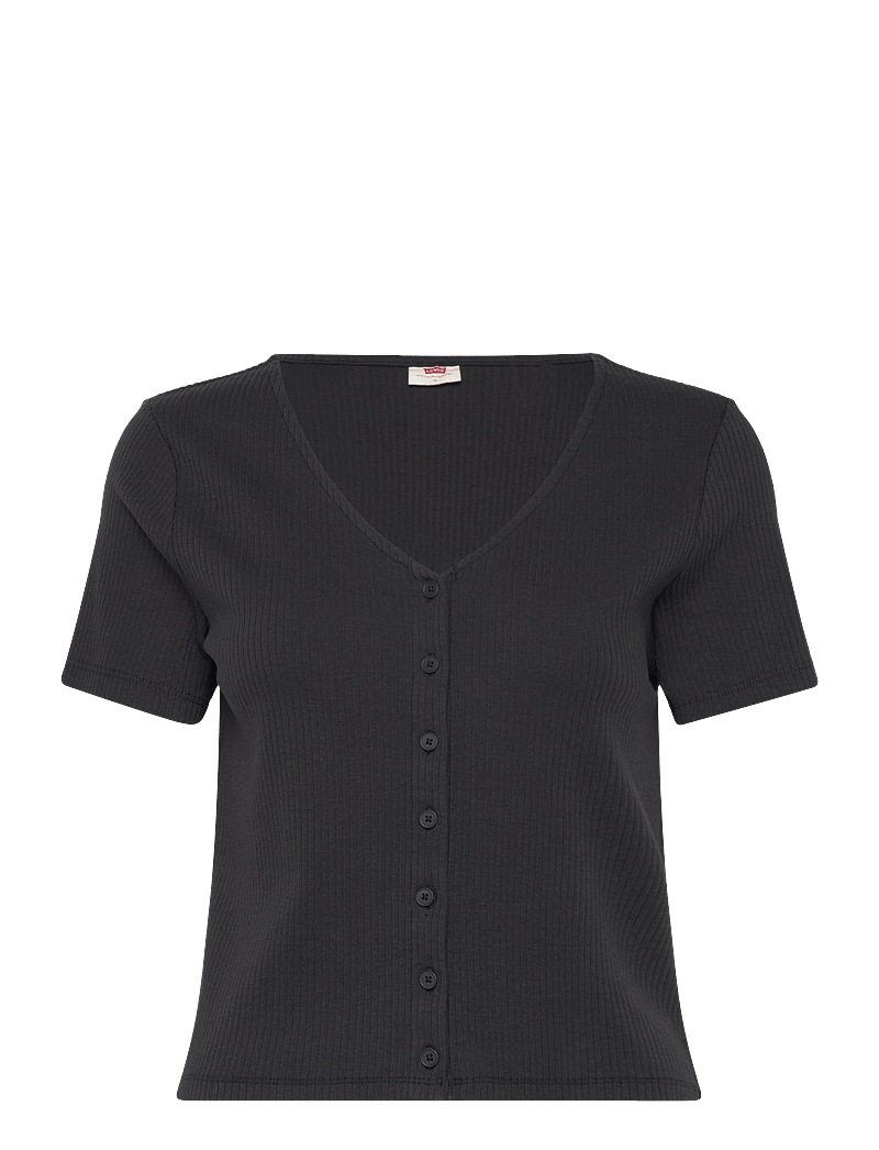 Levi's® - MUSE SS TEE CAVIAR RIB - t-shirts - blacks - 1