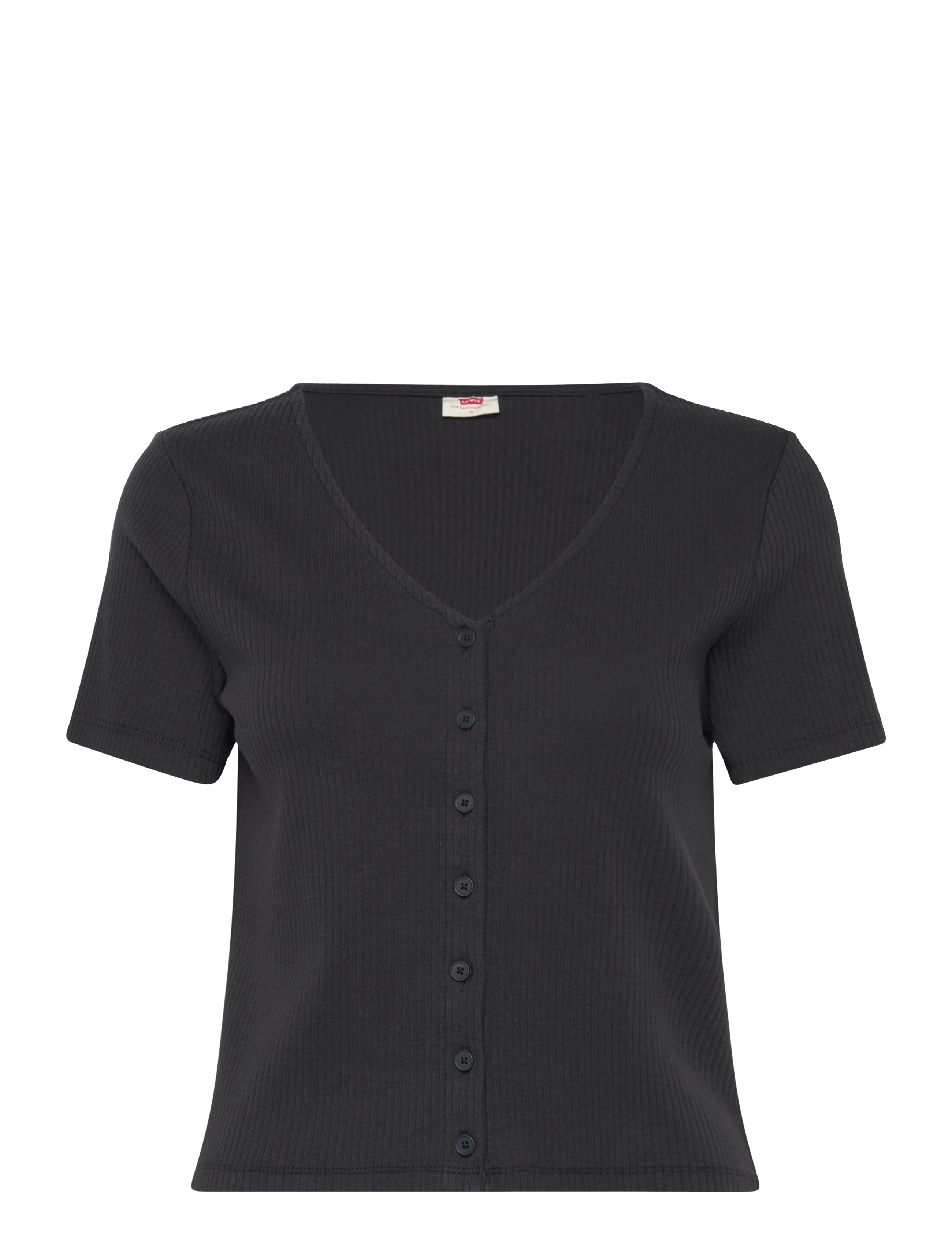 Levi's® MUSE SS TEE CAVIAR RIB - Kampagne - BLACKS / black
