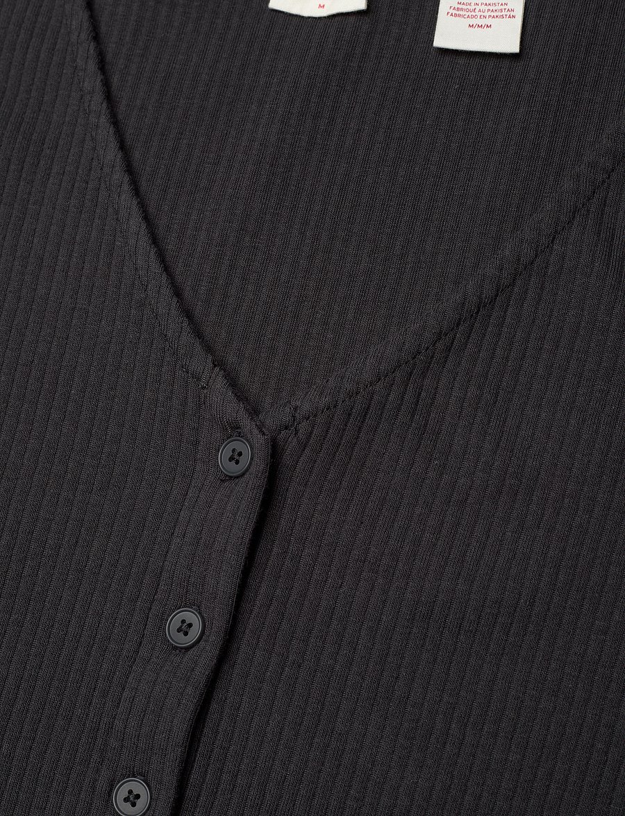 Levi's® - MUSE SS TEE CAVIAR RIB - t-paidat - blacks - 4