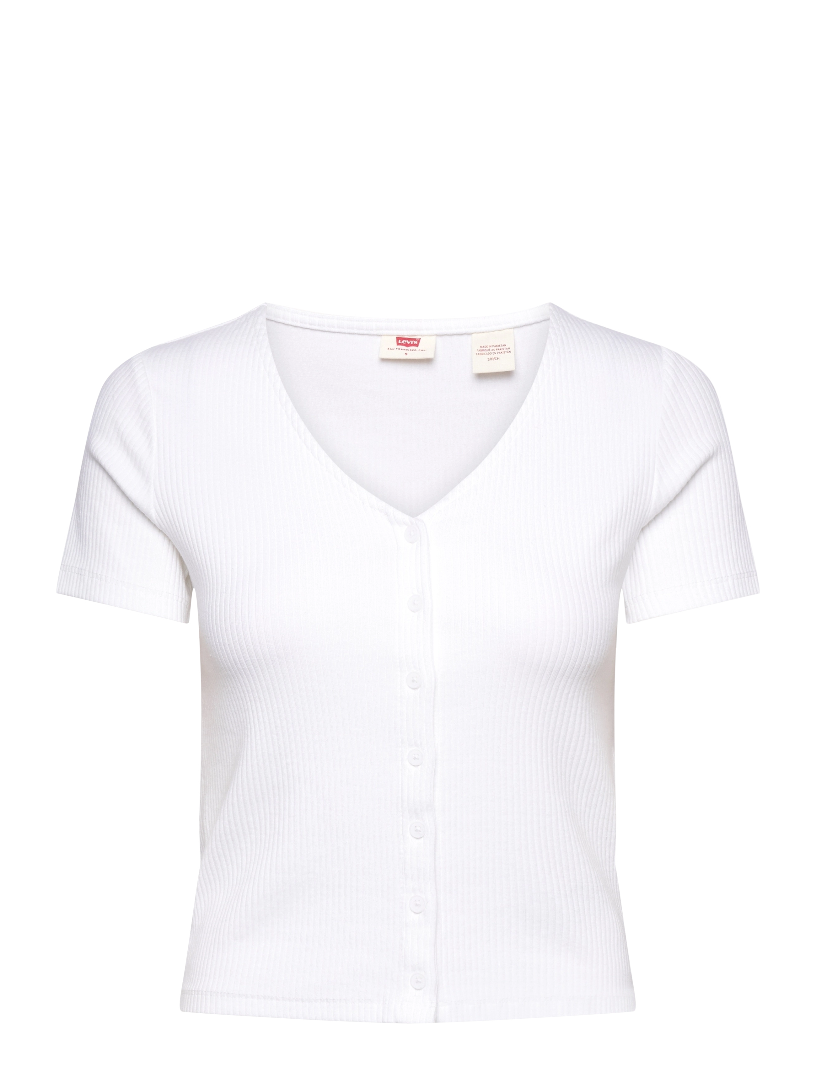 LEVI'S Muse Ss Tee Weiß + Rib Weiß - L - Damen