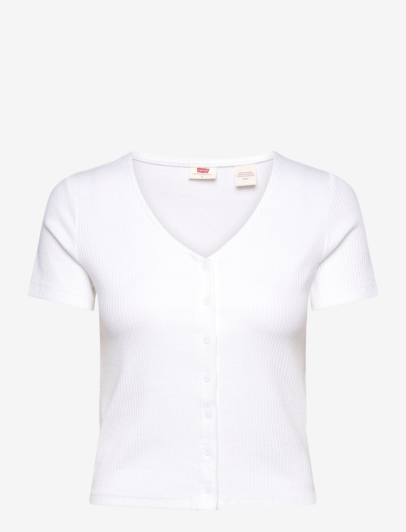Levi's® - MUSE SS TEE WHITE + RIB - t-shirts - neutrals - 1