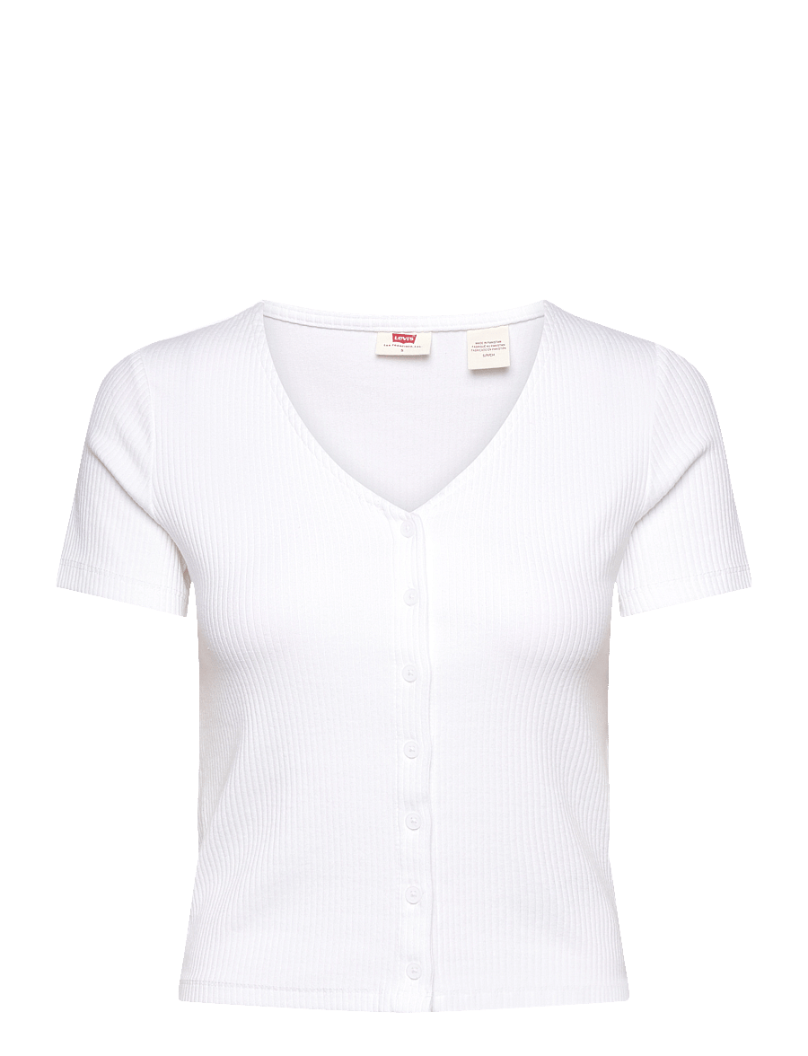 Levi's® - MUSE SS TEE WHITE + RIB - t-särgid - neutrals5 - 1