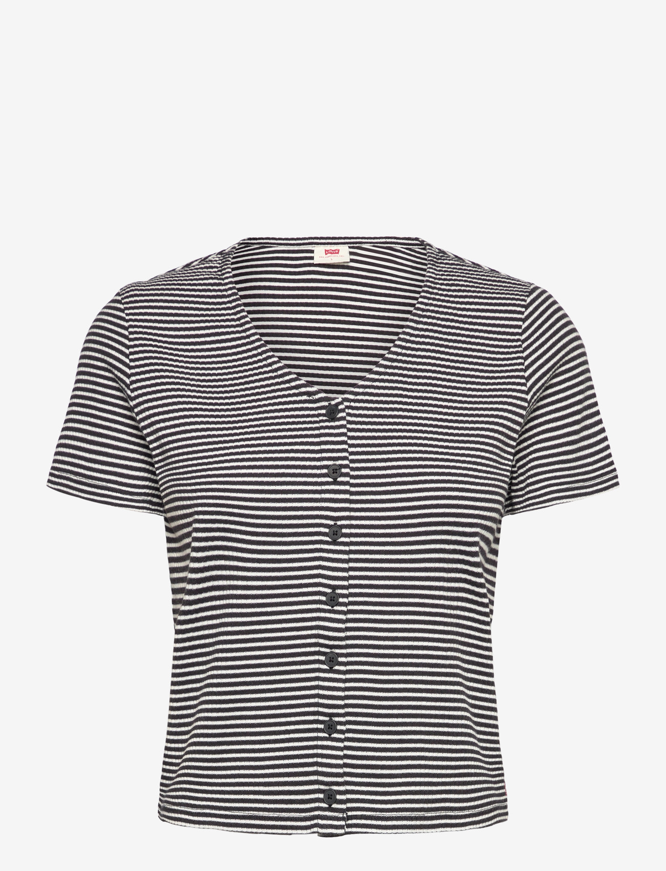 Levi's® - MUSE SS TEE VANILLA STRIPE CAV - t-shirts - blacks - 1