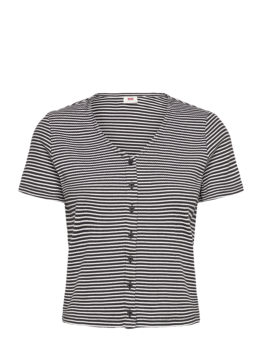Levi's® - MUSE SS TEE VANILLA STRIPE CAV - t-shirts - blacks - 1