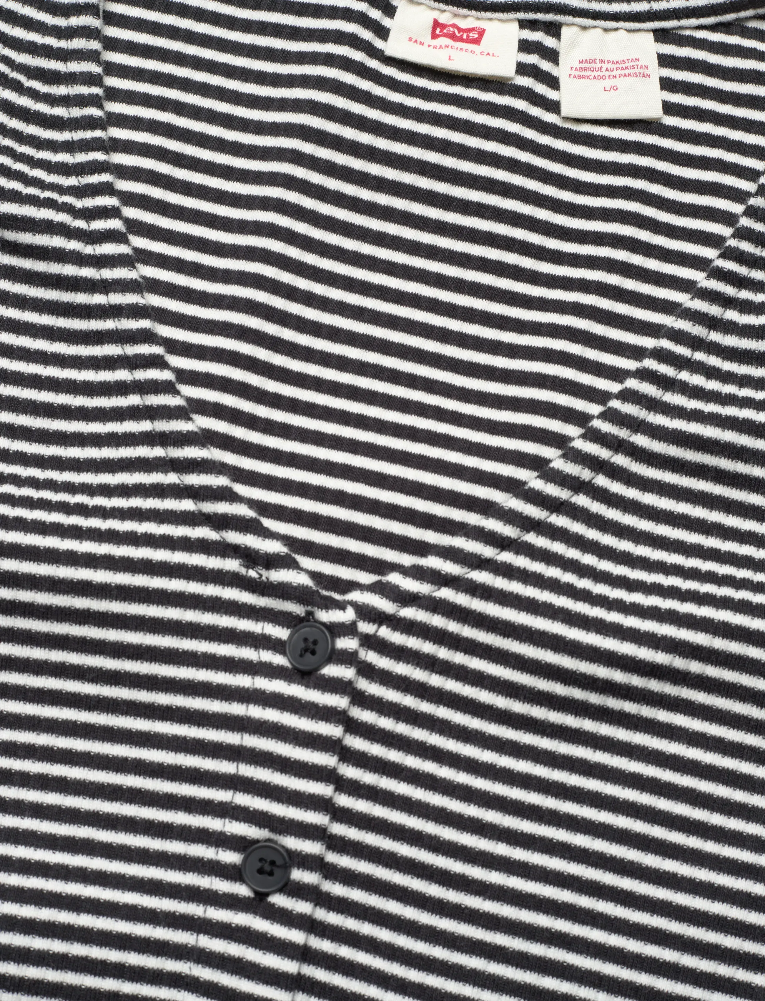 Levi's® - MUSE SS TEE VANILLA STRIPE CAV - t-shirts - blacks - 4