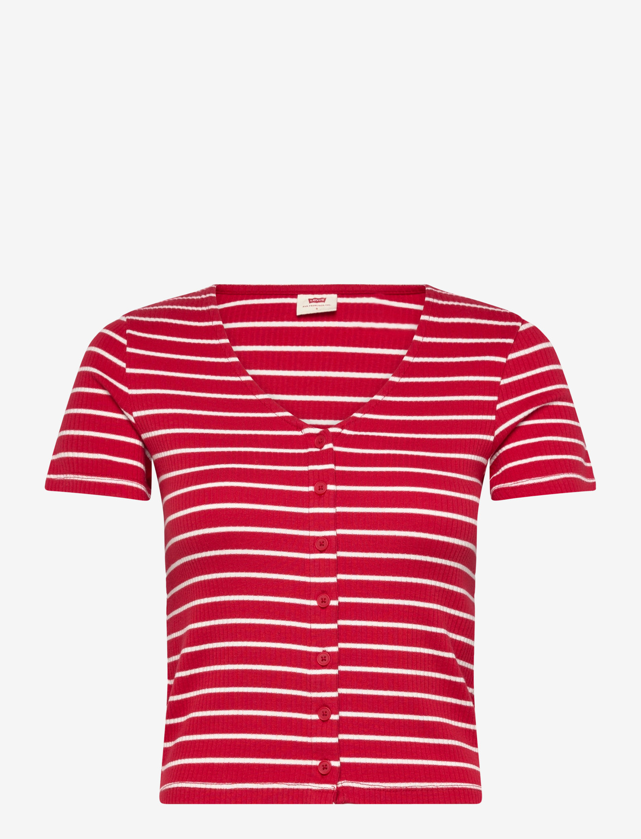 Levi's® - MUSE SS TEE PENELOPE STRIPE UR - t-shirts - reds - 1
