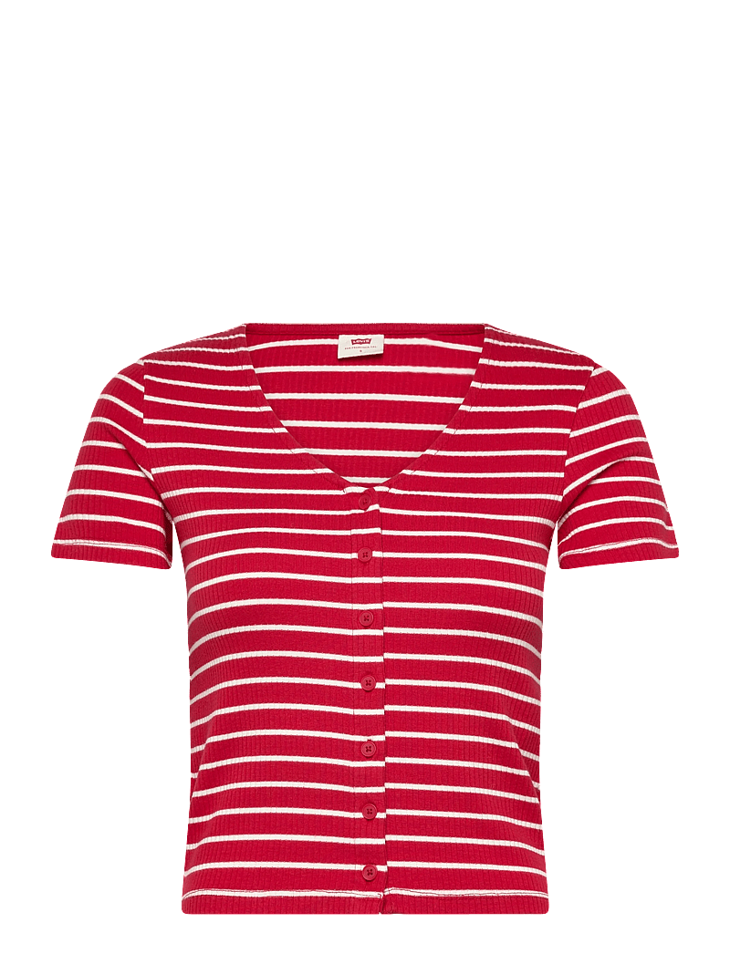 Levi's® - MUSE SS TEE PENELOPE STRIPE UR - t-shirts - reds - 1