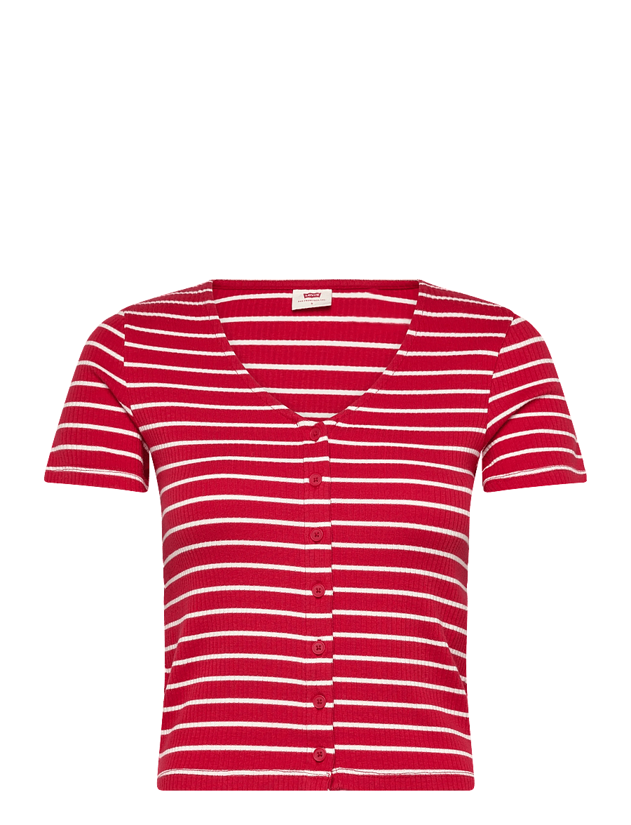 Levi's® - MUSE SS TEE PENELOPE STRIPE UR - t-shirts - reds - 1