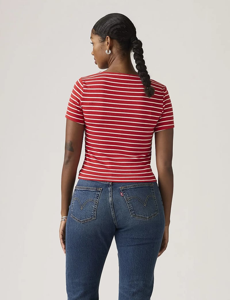 Levi's® - MUSE SS TEE PENELOPE STRIPE UR - t-shirts - reds - 3