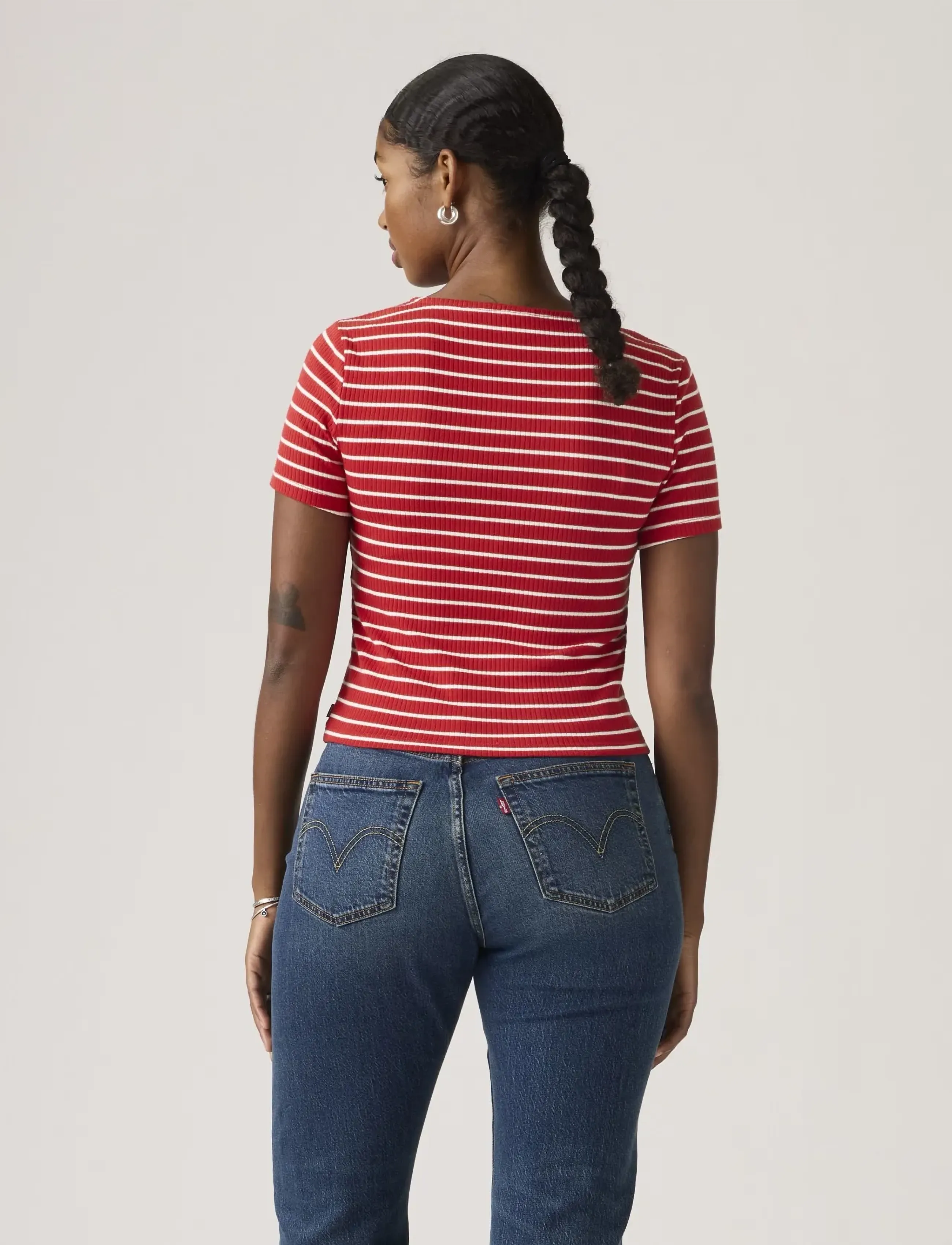 Levi's® - MUSE SS TEE PENELOPE STRIPE UR - t-shirts - reds - 3
