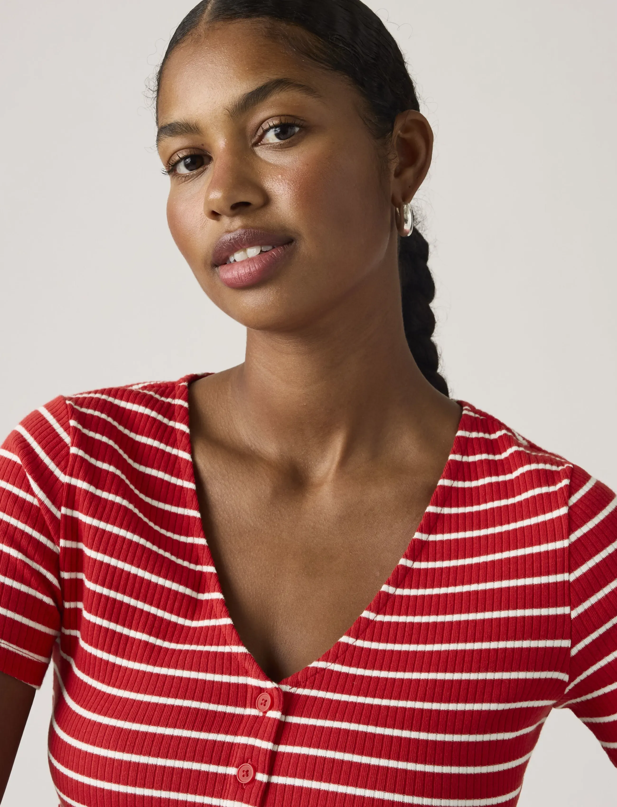 Levi's® - MUSE SS TEE PENELOPE STRIPE UR - t-shirts - reds - 4