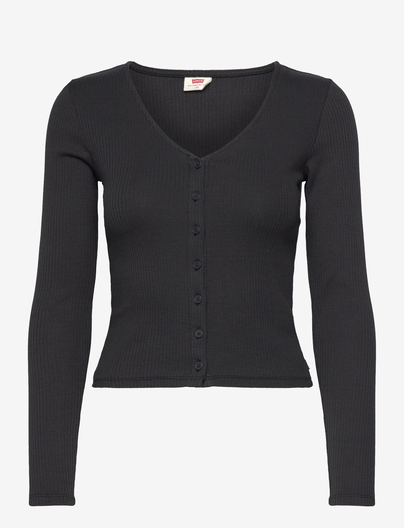 Levi's® - MUSE LS TEE CAVIAR COTTON/POLY - långärmade toppar - blacks - 0