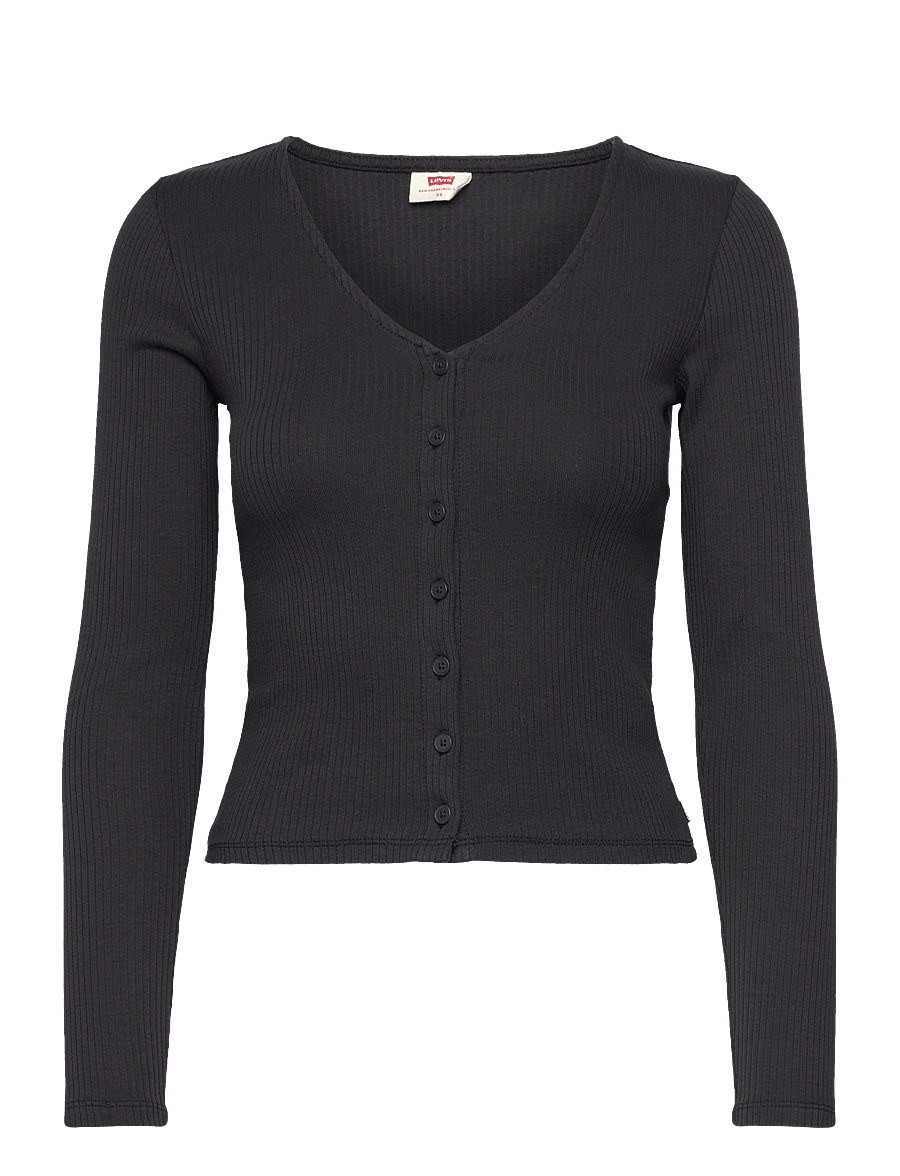 Levi's® - MUSE LS TEE CAVIAR COTTON/POLY - långärmade toppar - blacks - 0