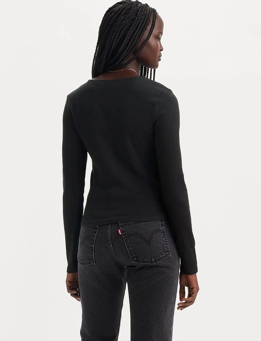 Levi's® - MUSE LS TEE CAVIAR COTTON/POLY - långärmade toppar - blacks - 2