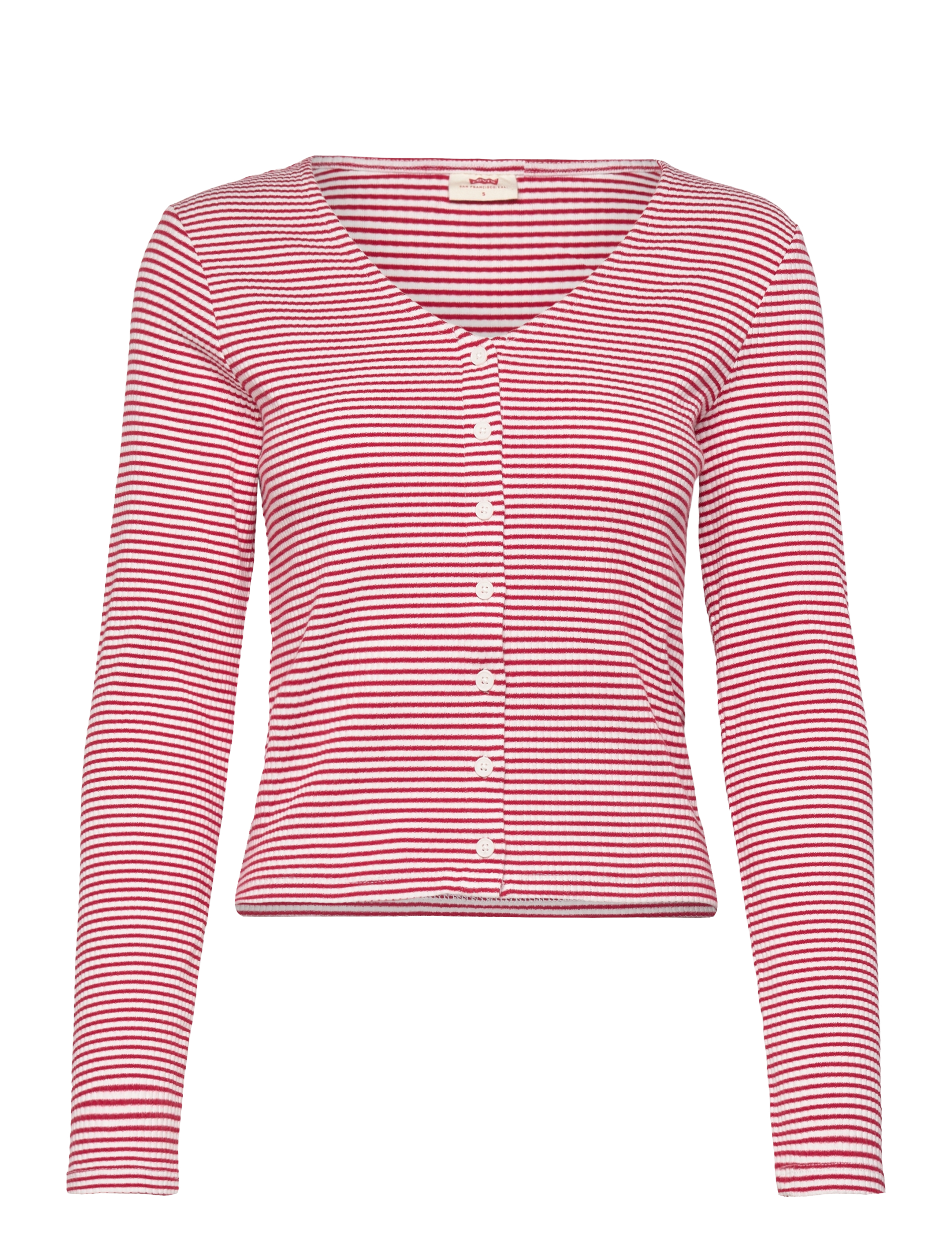 Levi's® - MUSE LS TEE VANILLA STRIPE SCA - reds - 1