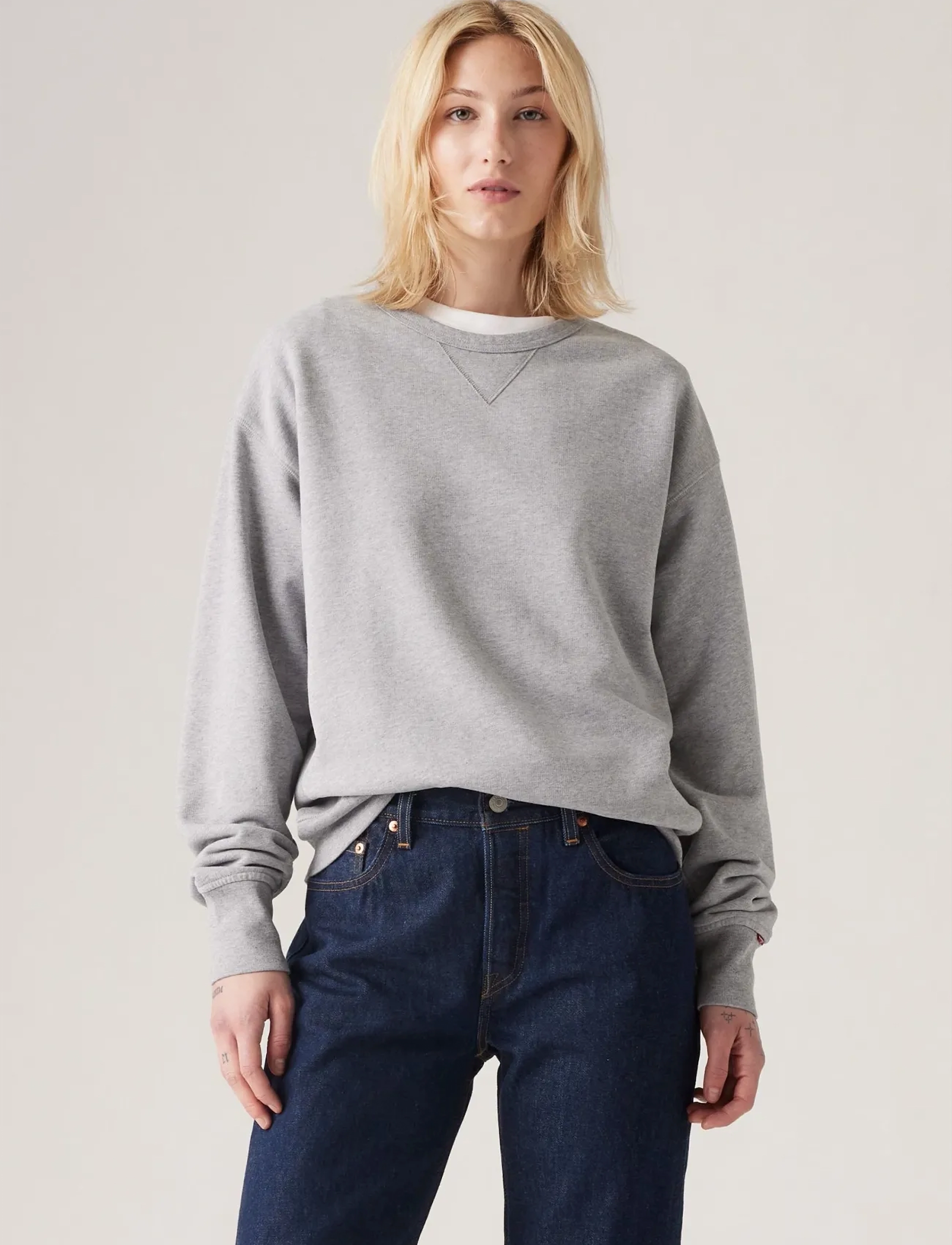 Levi's® - HERITAGE CREW STARSTRUCK HEATH - sweatshirts - greys - 3