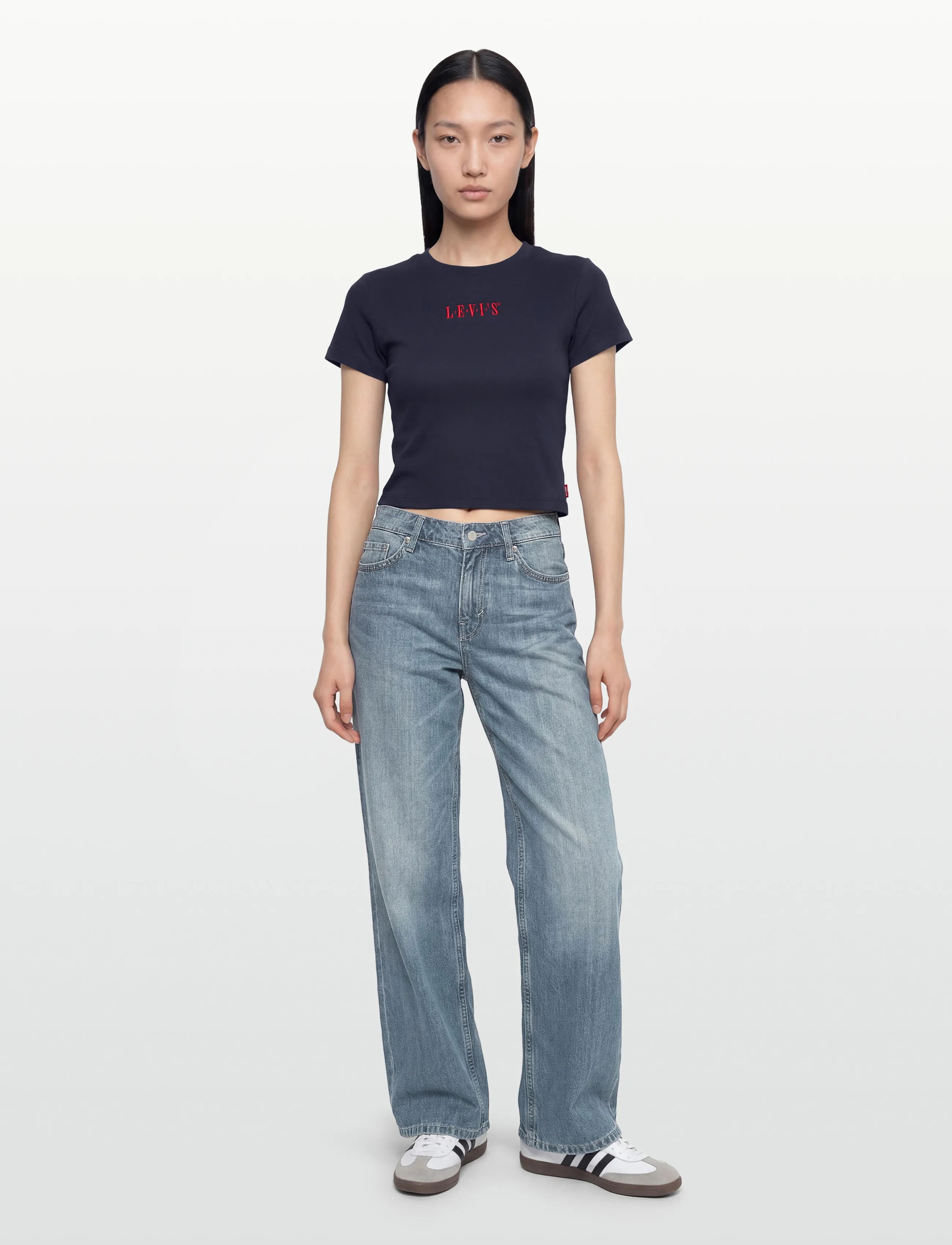 Levi's® GR ESSENTIAL SPORTY TEE ESS SP - Crop tops - BLUES / navy