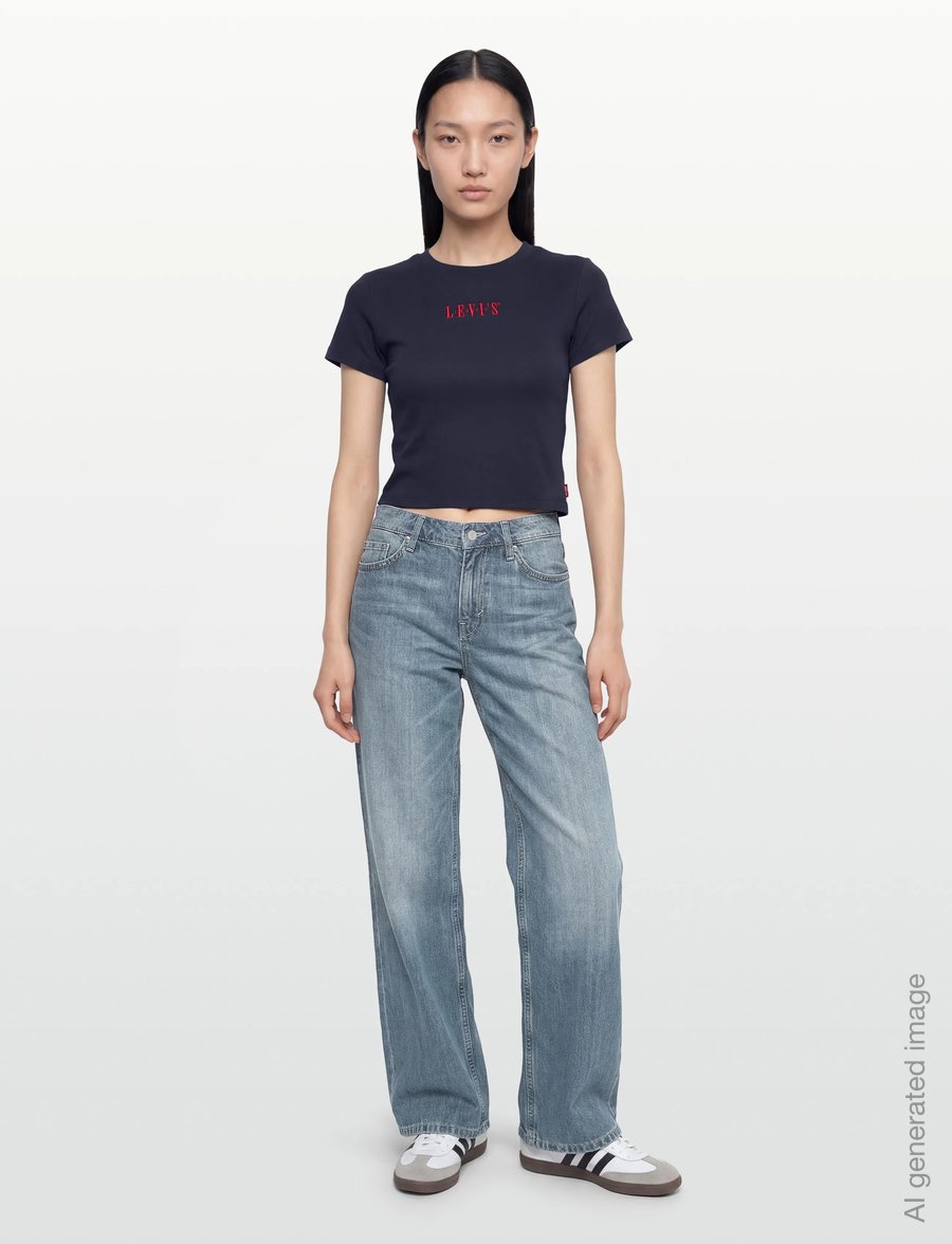 Levi's® - GR ESSENTIAL SPORTY TEE ESS SP - crop tops - blues - 0