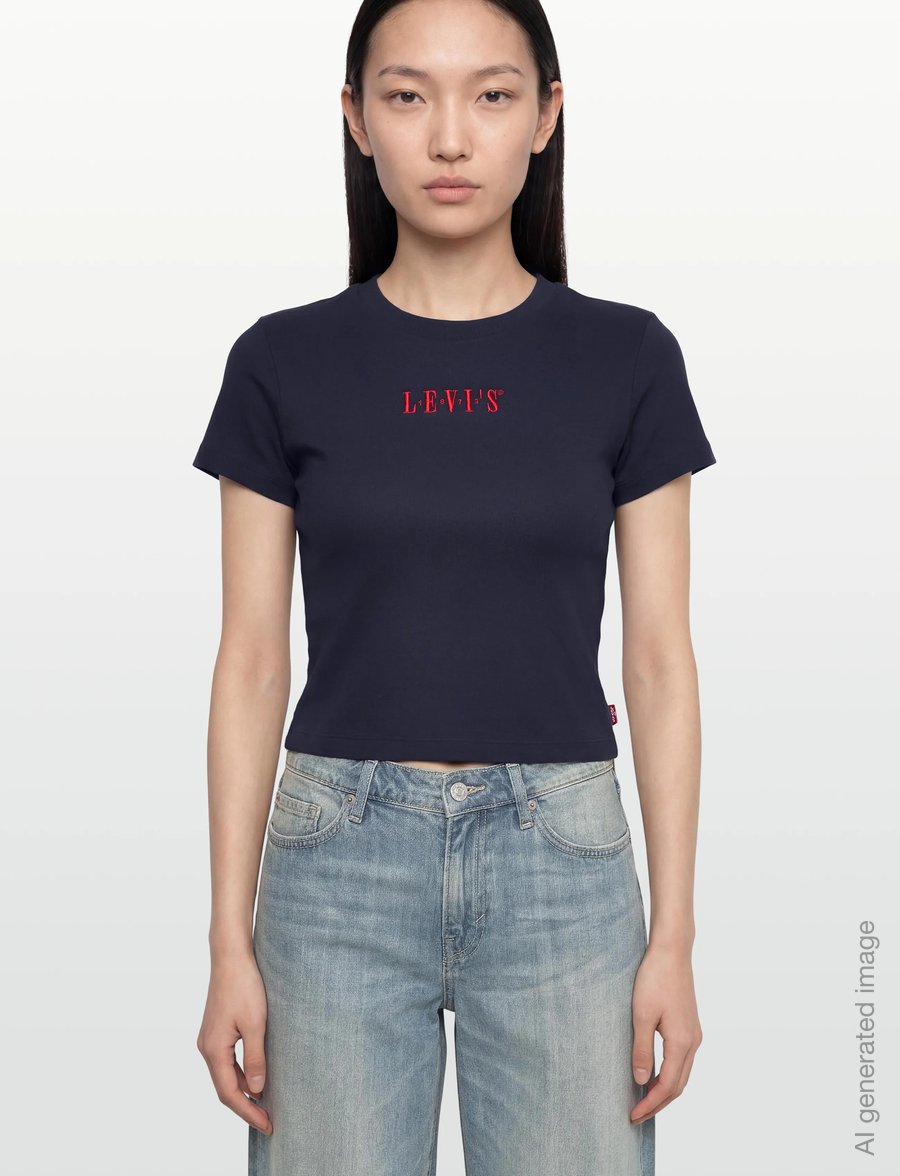 Levi's® - GR ESSENTIAL SPORTY TEE ESS SP - crop tops - blues - 3