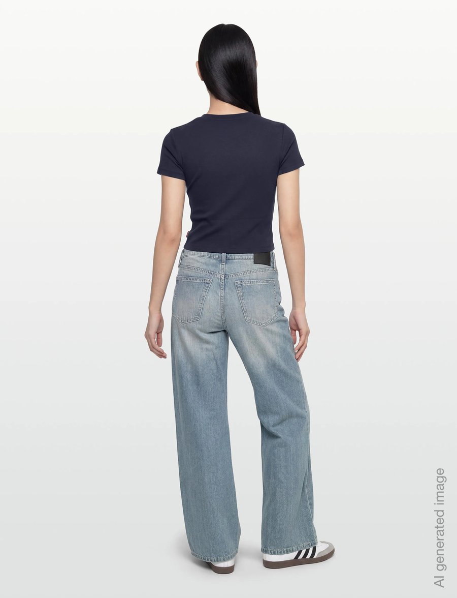 Levi's® - GR ESSENTIAL SPORTY TEE ESS SP - crop tops - blues - 4