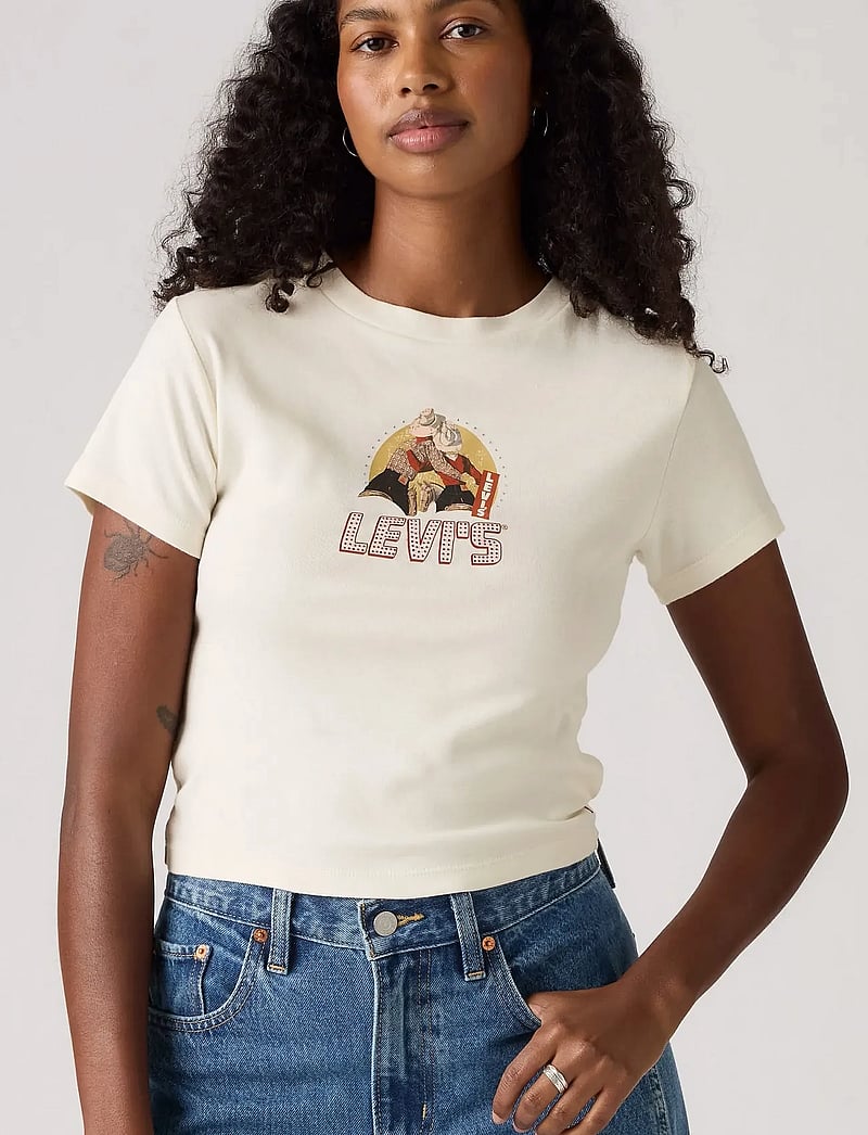 Levi's® - GR ESSENTIAL SPORTY TEE LEVIS - crop tops - whites - 0