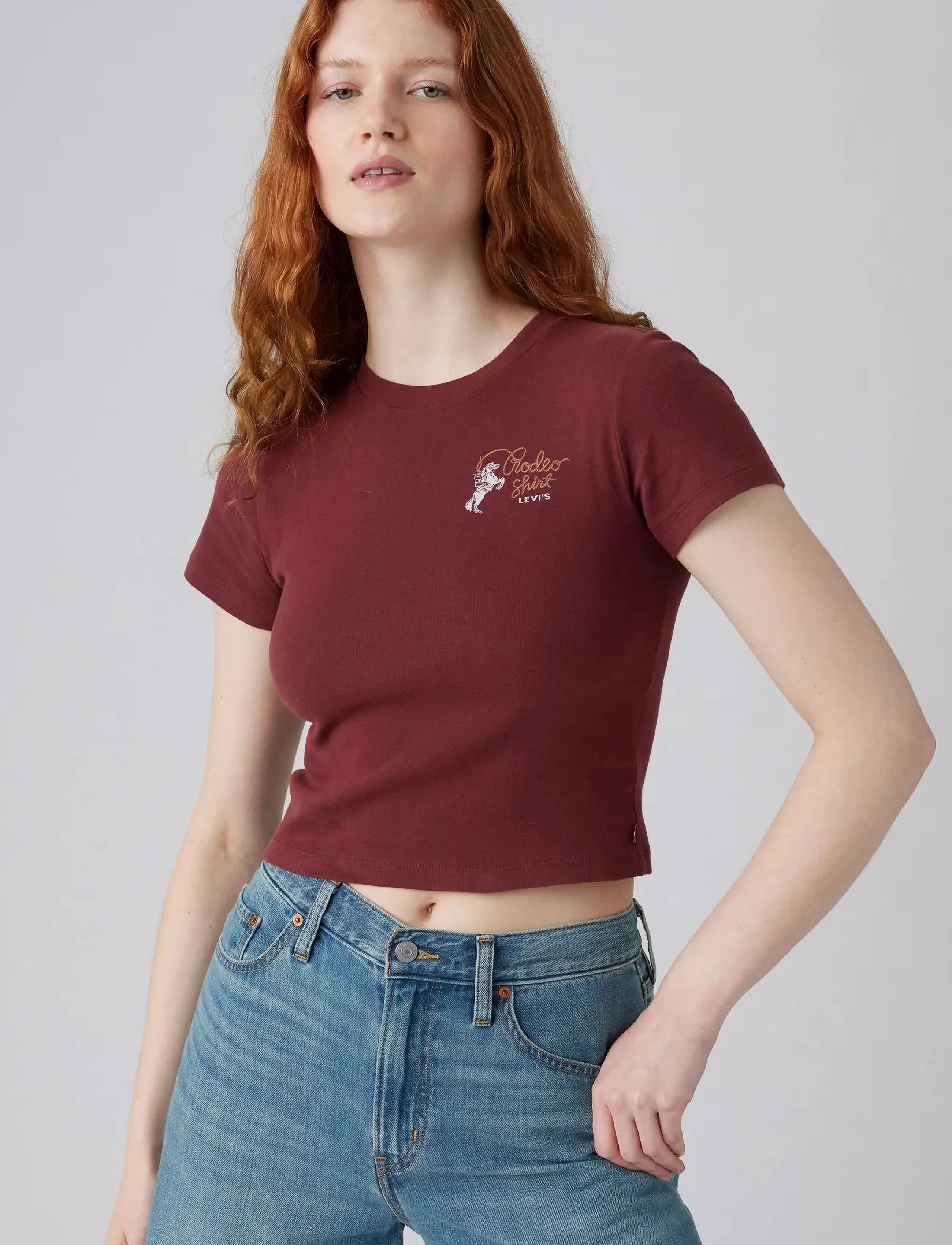 Levi's® GR ESSENTIAL SPORTY TEE WESTER - T-shirts & Toppar - REDS / red