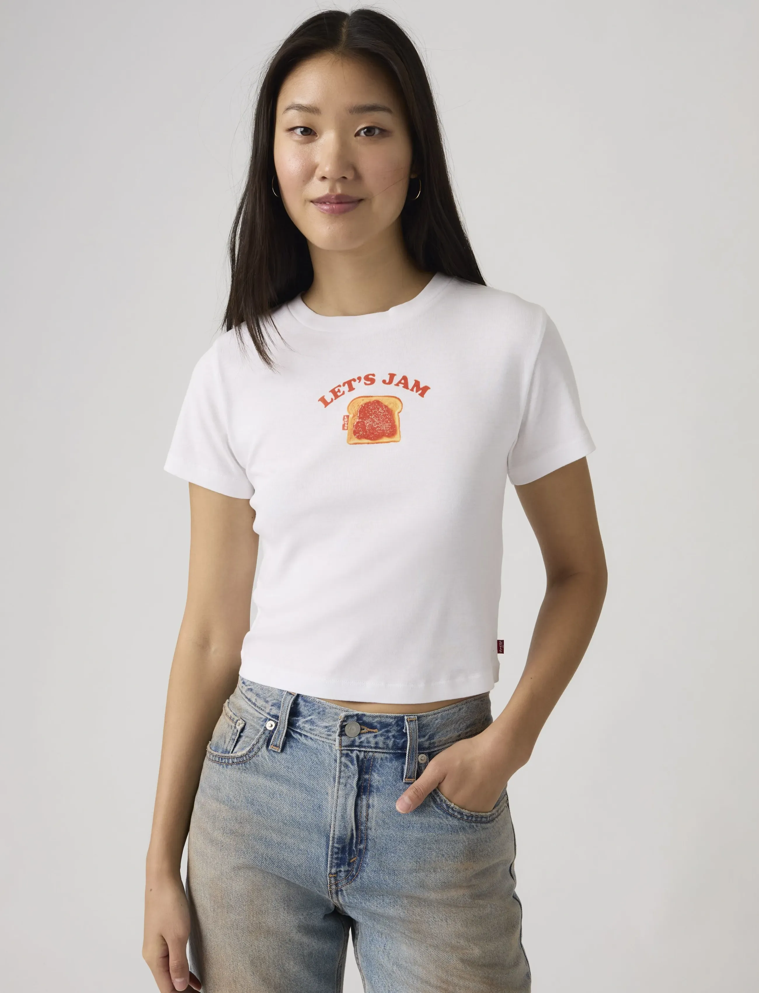 Levi's Gr Essential Sporty Tee Lets J, S, T-shirts & Oberteile, Weiß - Short-sleeved, Frauen