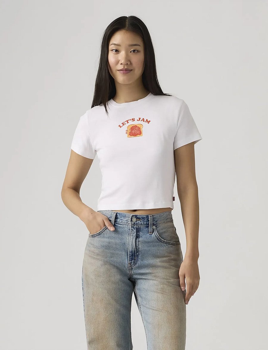 Levi's® - GR ESSENTIAL SPORTY TEE LETS J - t-shirts - whites - 5