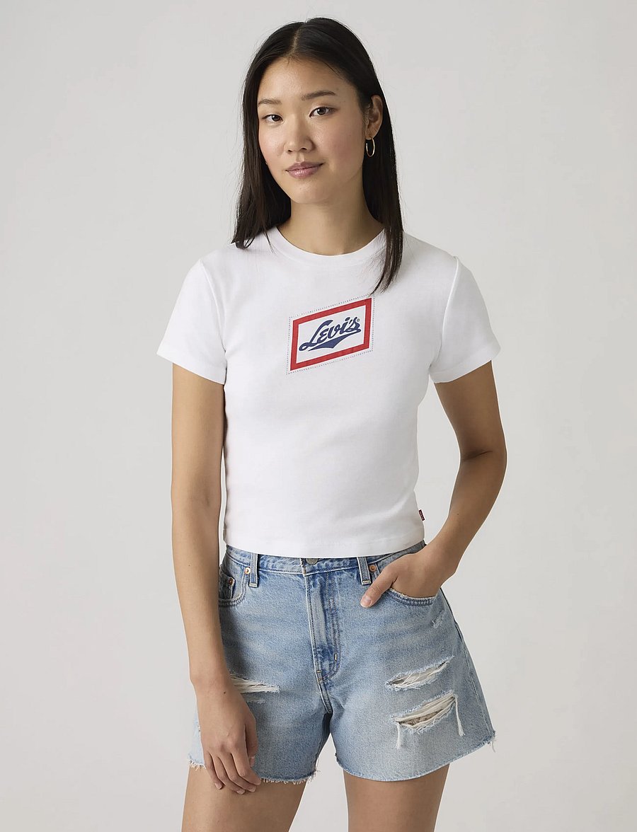 Levi's® - GR ESSENTIAL SPORTY TEE VINTAG - t-shirts - whites - 0