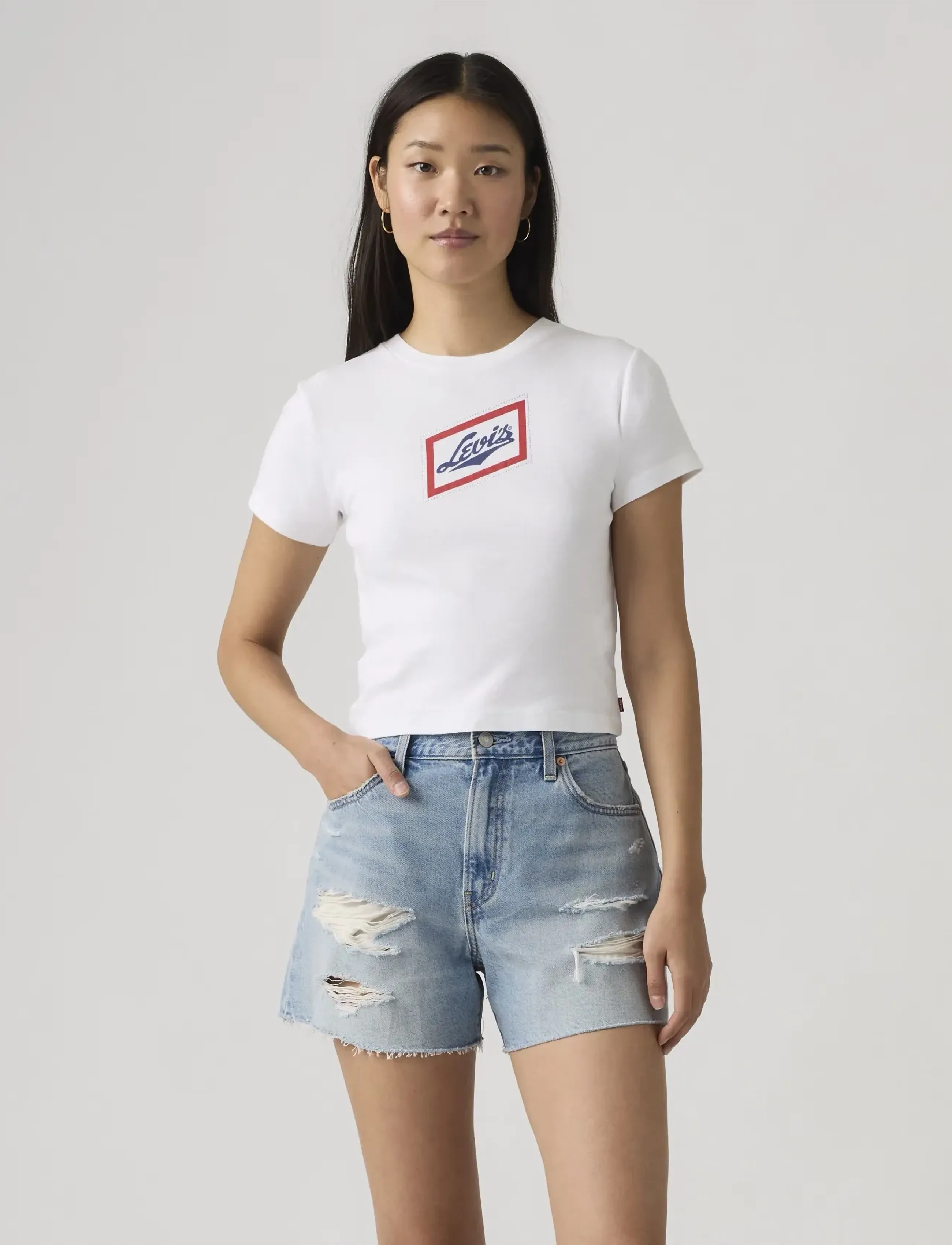 Levi's® - GR ESSENTIAL SPORTY TEE VINTAG - t-shirts - whites - 5